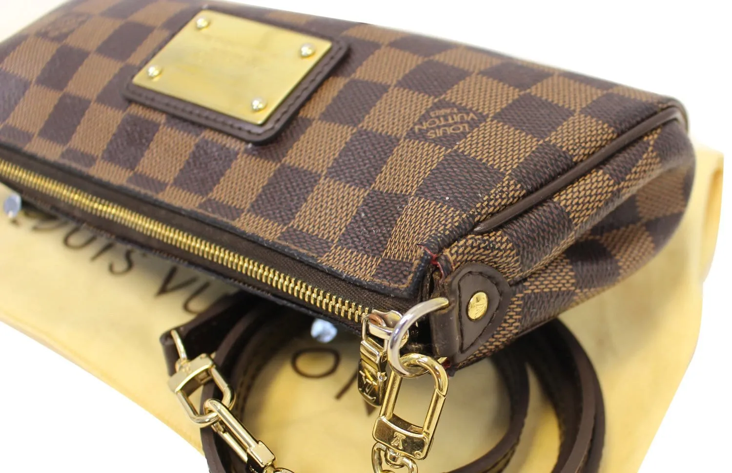LOUIS VUITTON Damier Ebene Eva Accessories Pouch Crossbody Bag