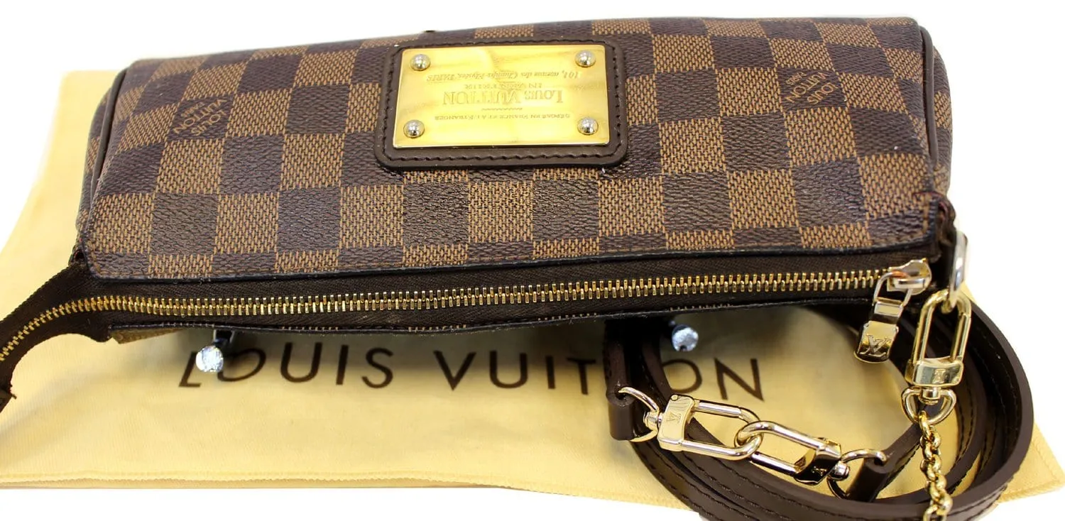 LOUIS VUITTON Damier Ebene Eva Accessories Pouch Crossbody Bag