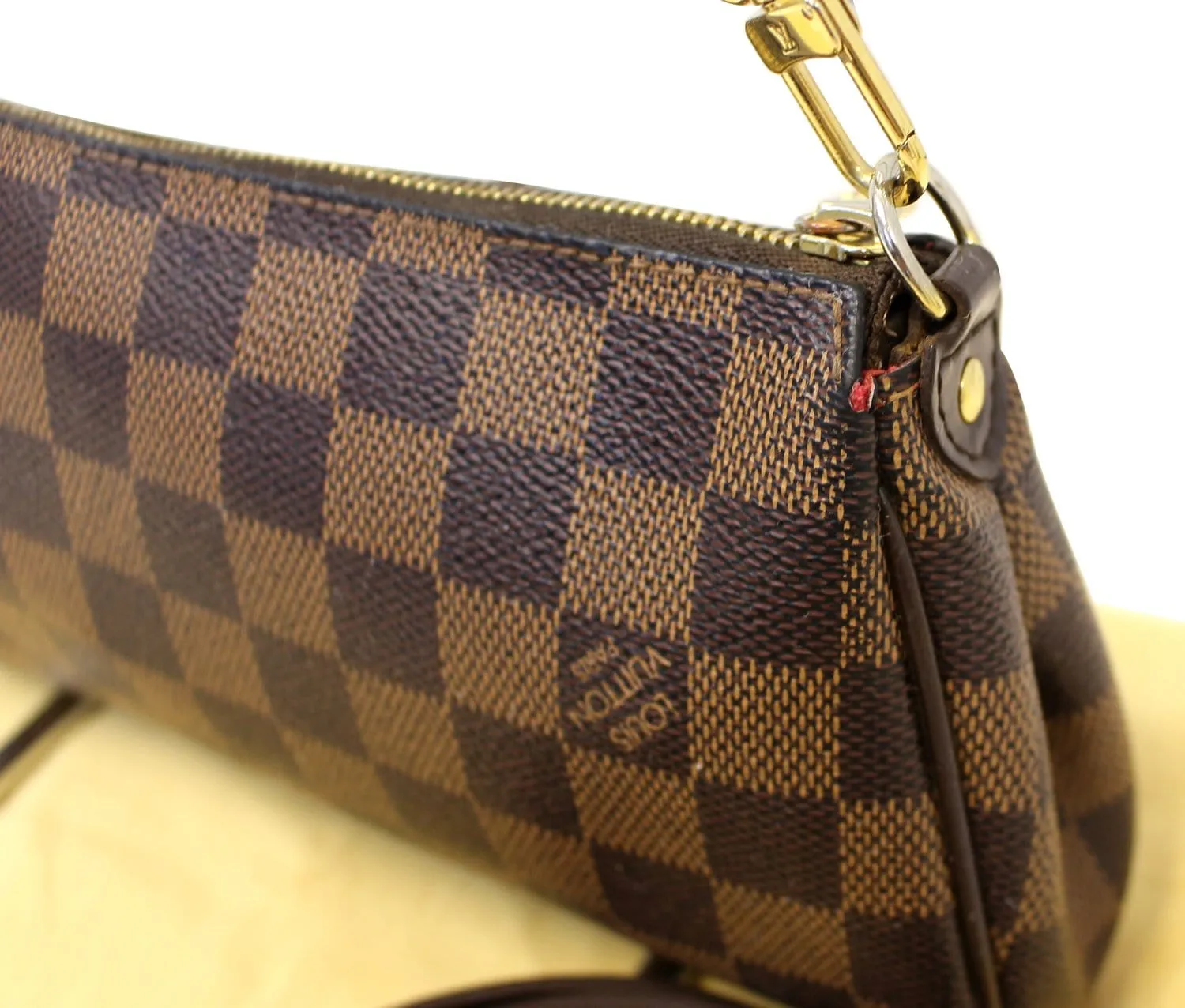LOUIS VUITTON Damier Ebene Eva Accessories Pouch Crossbody Bag