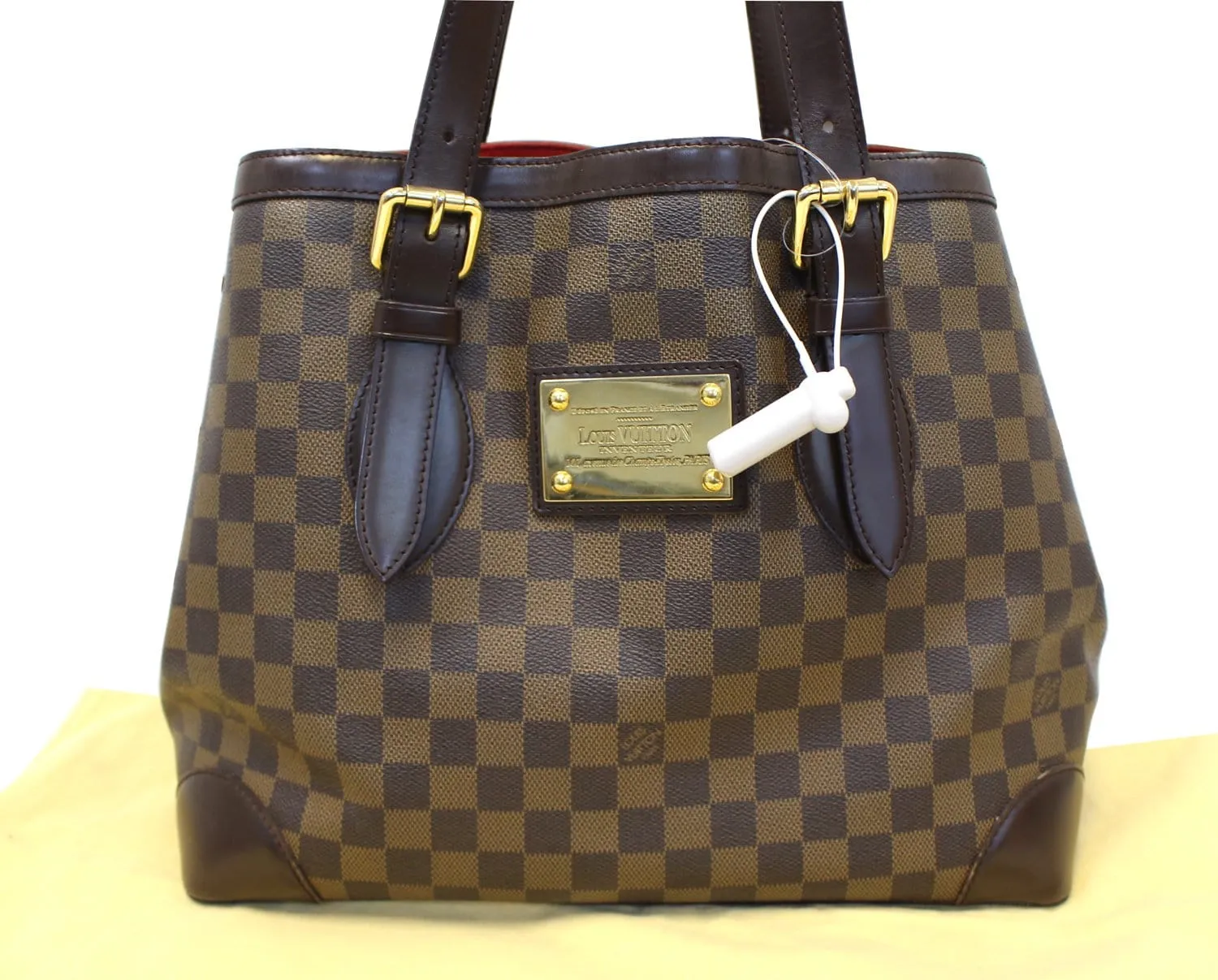 LOUIS VUITTON Damier Ebene Hampstead MM Shoulder Handbag