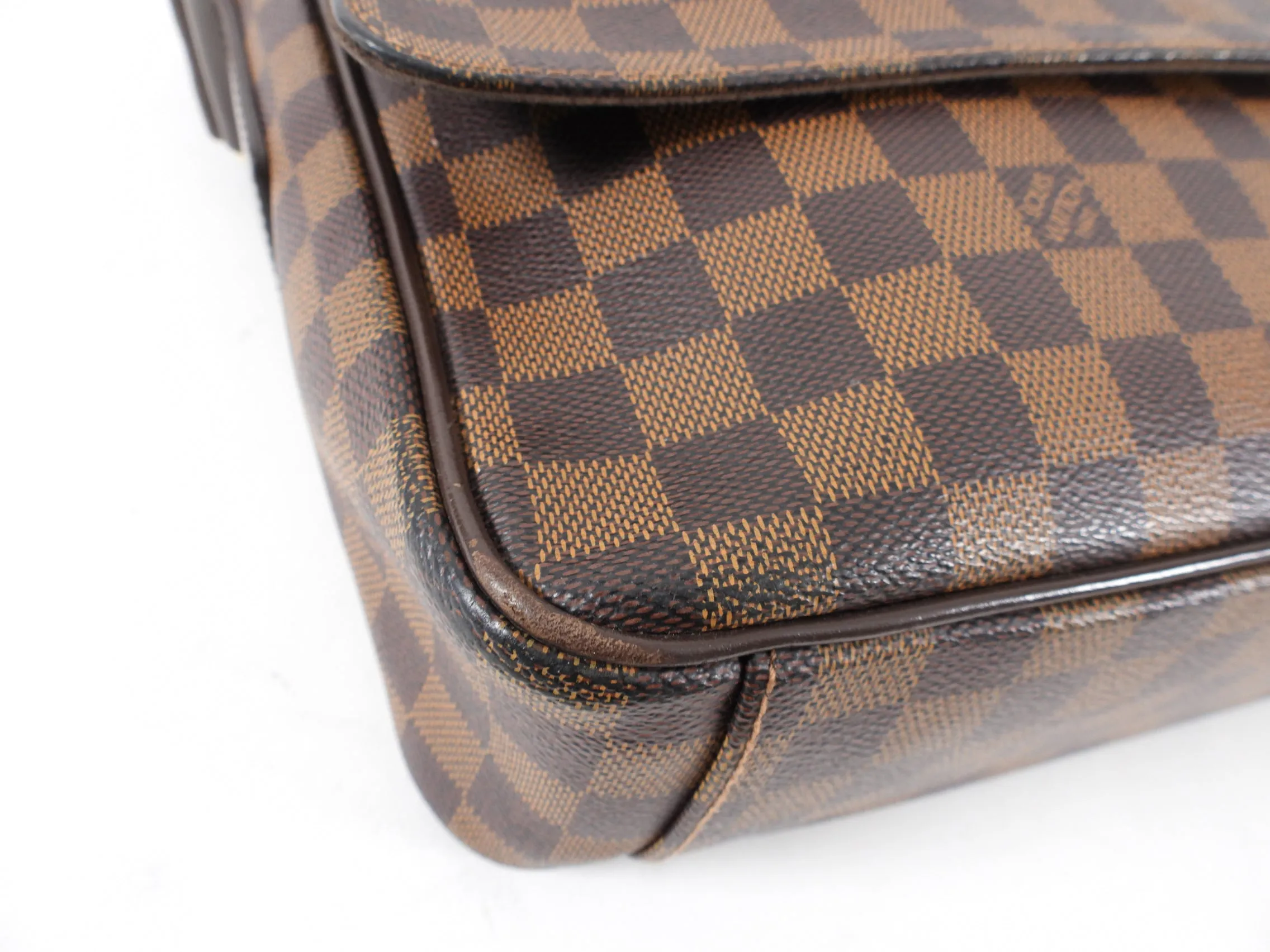 Louis Vuitton Damier Ebene Shelton MM Laptop Messenger Bag