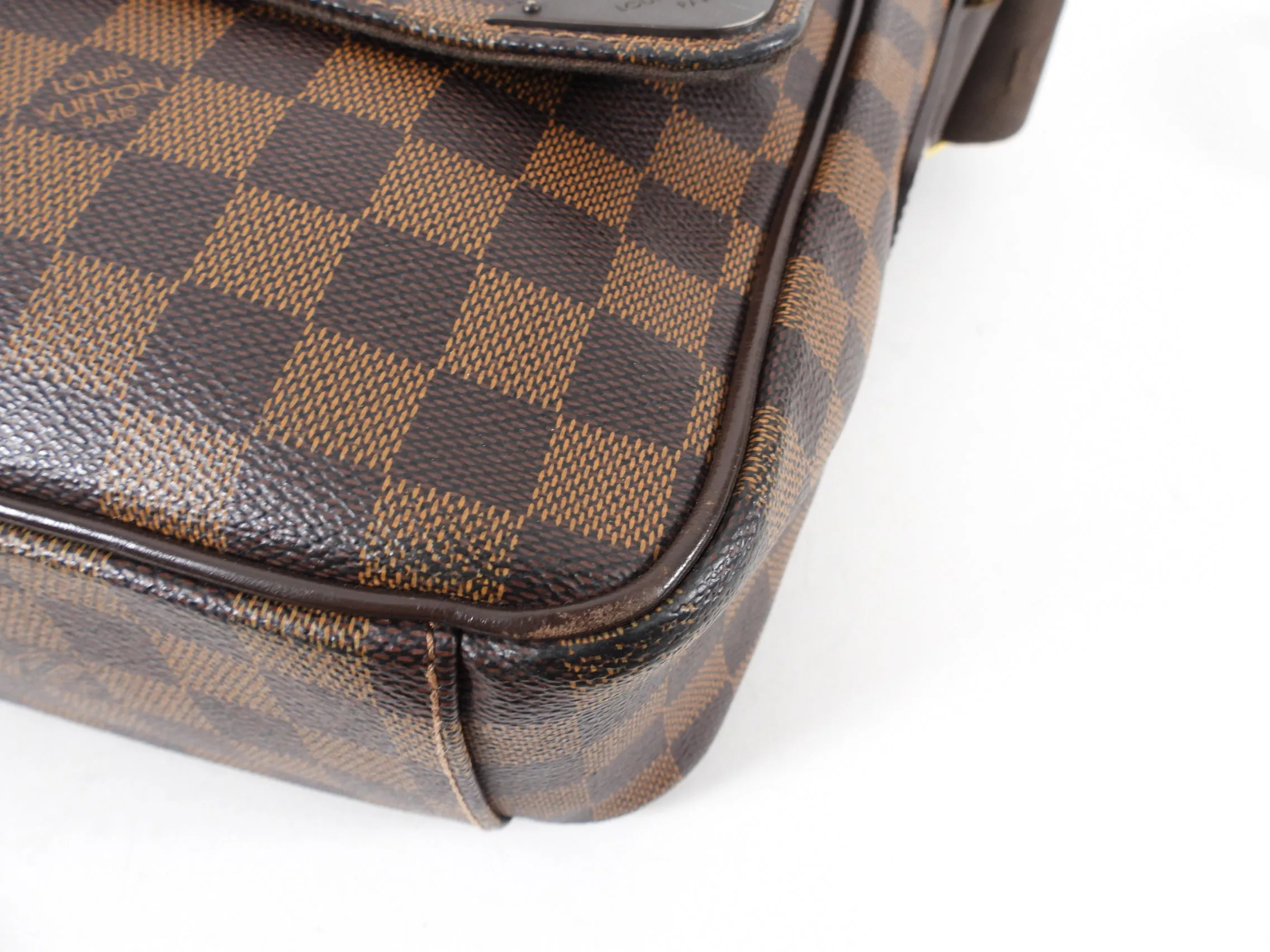 Louis Vuitton Damier Ebene Shelton MM Laptop Messenger Bag