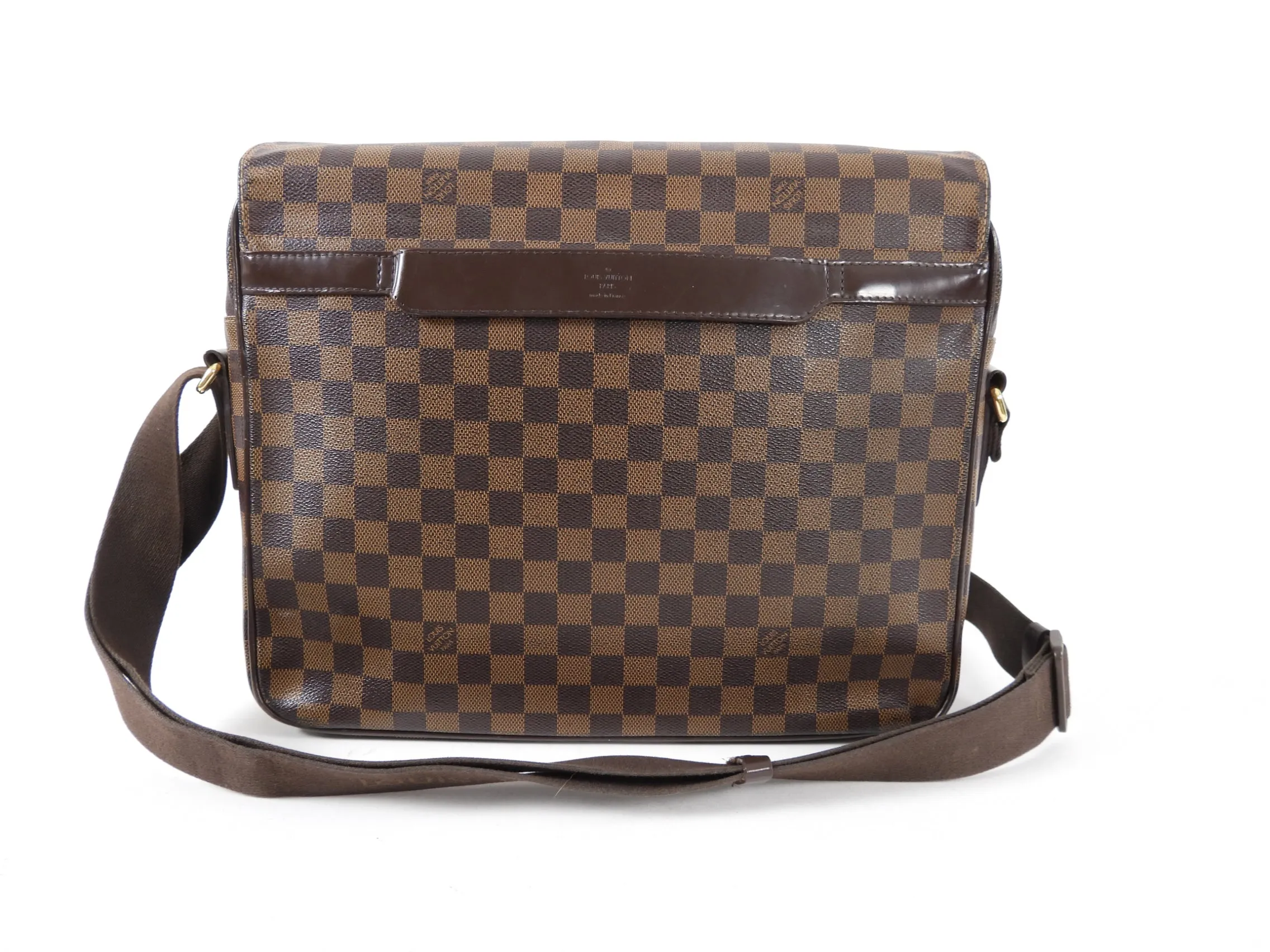 Louis Vuitton Damier Ebene Shelton MM Laptop Messenger Bag