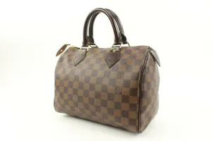 Louis Vuitton Damier Ebene Speedy 25 Boston Bag PM 1LV1114b