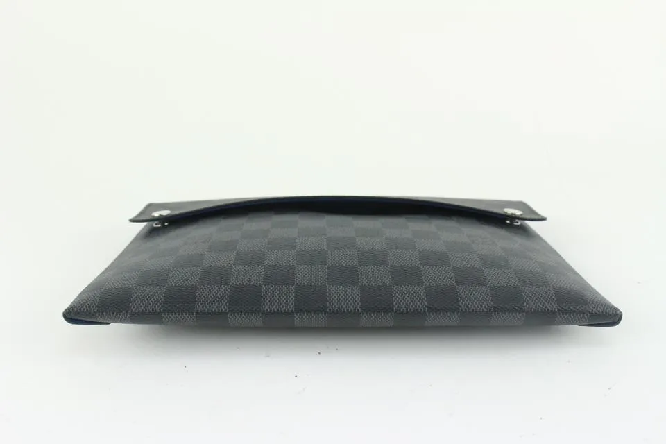 Louis Vuitton Damier Graphite Alpha Pochette GM Portfolio Toiletry Pouch 217lv28