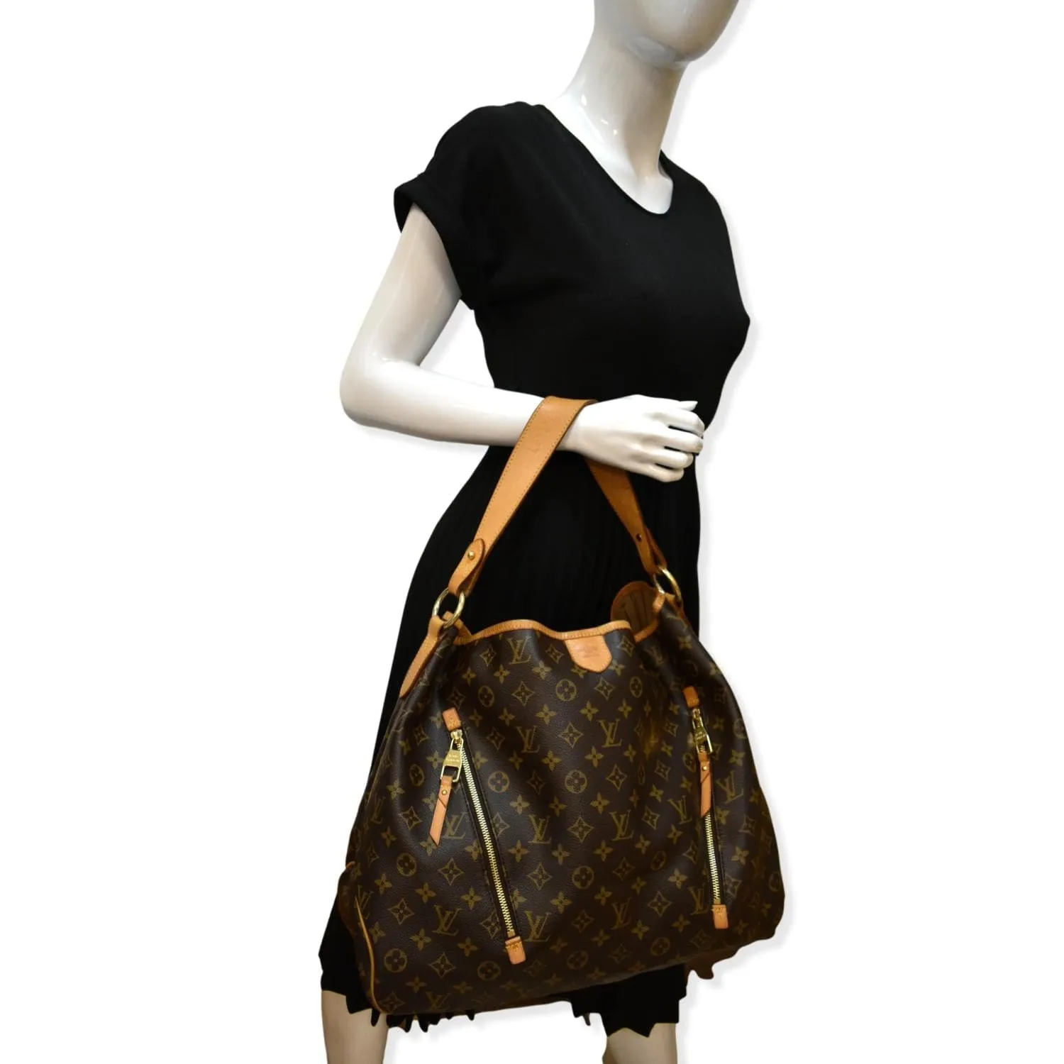 LOUIS VUITTON  Delightful GM Monogram Canvas Hobo Bag Brown