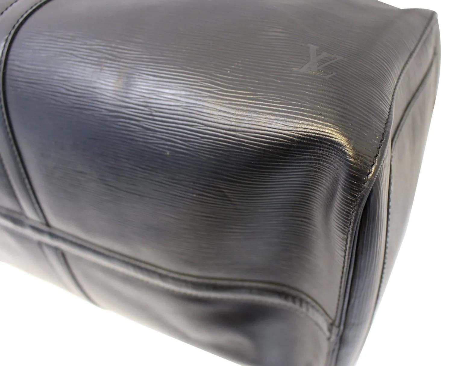 LOUIS VUITTON Epi Leather Black Keepall 60 Travel Bag
