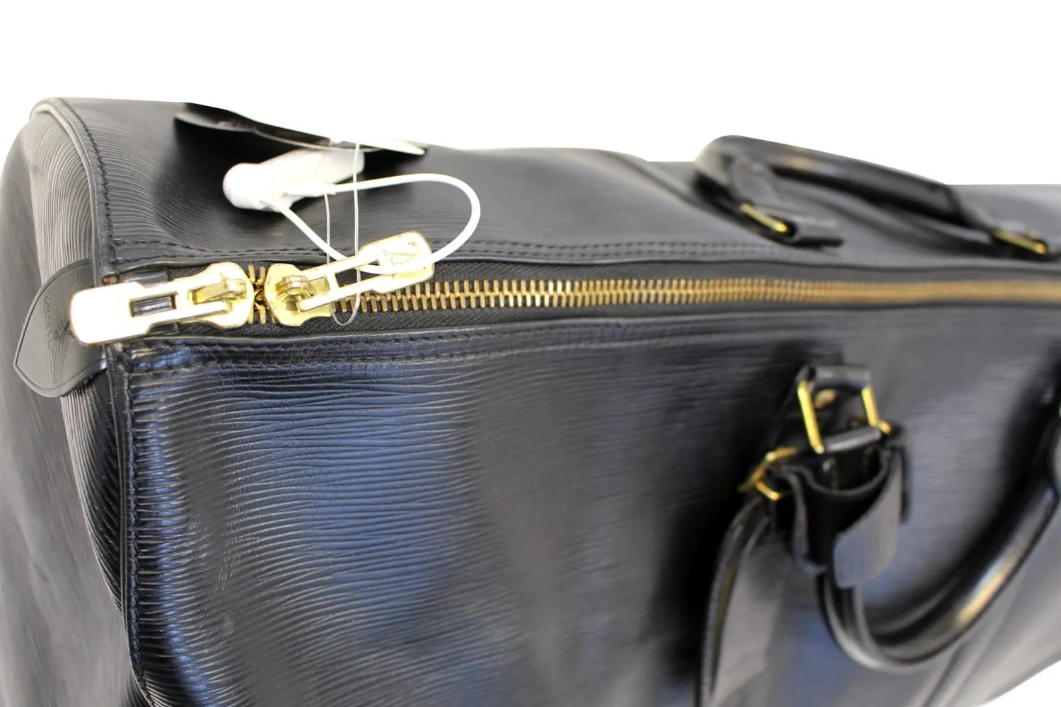 LOUIS VUITTON Epi Leather Black Keepall 60 Travel Bag