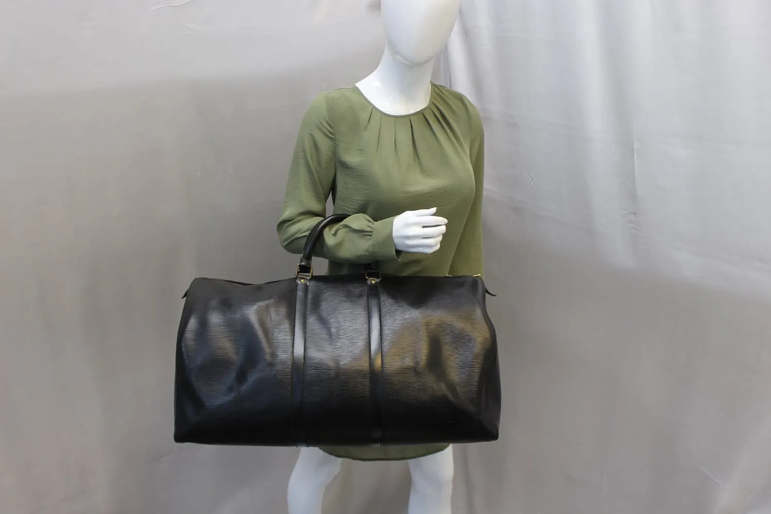 LOUIS VUITTON Epi Leather Keepall 55 Boston Bag