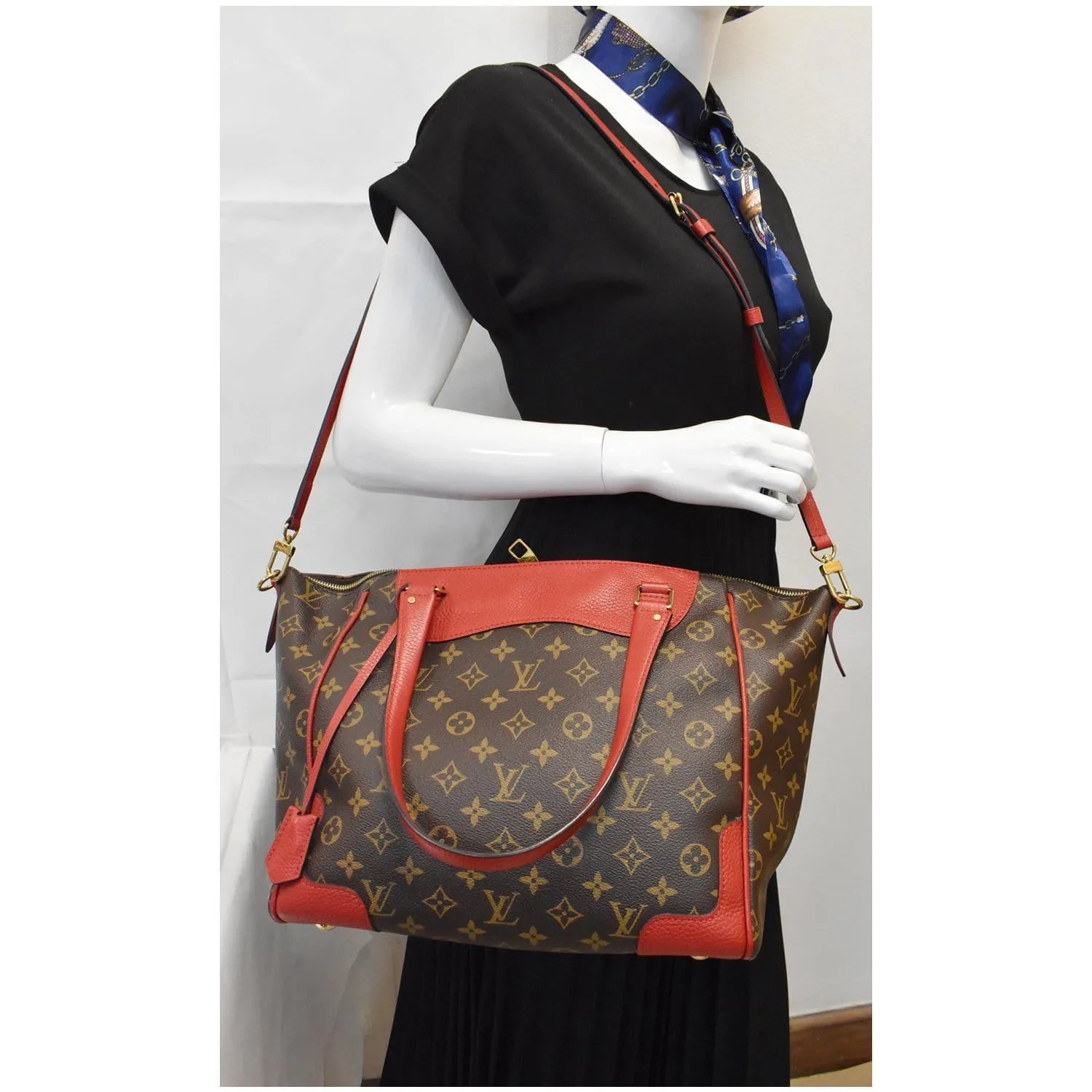 LOUIS VUITTON  Estrela NM Monogram Canvas Shoulder Bag Coquelicot