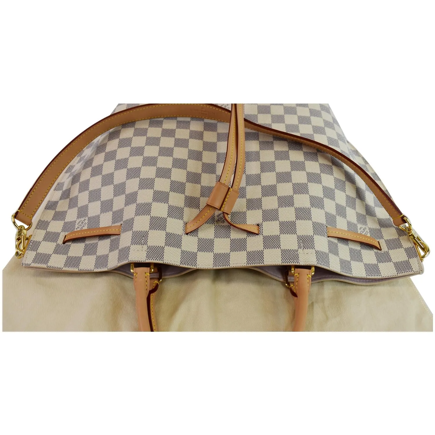 LOUIS VUITTON Girolata Damier Azur Shoulder Bag White