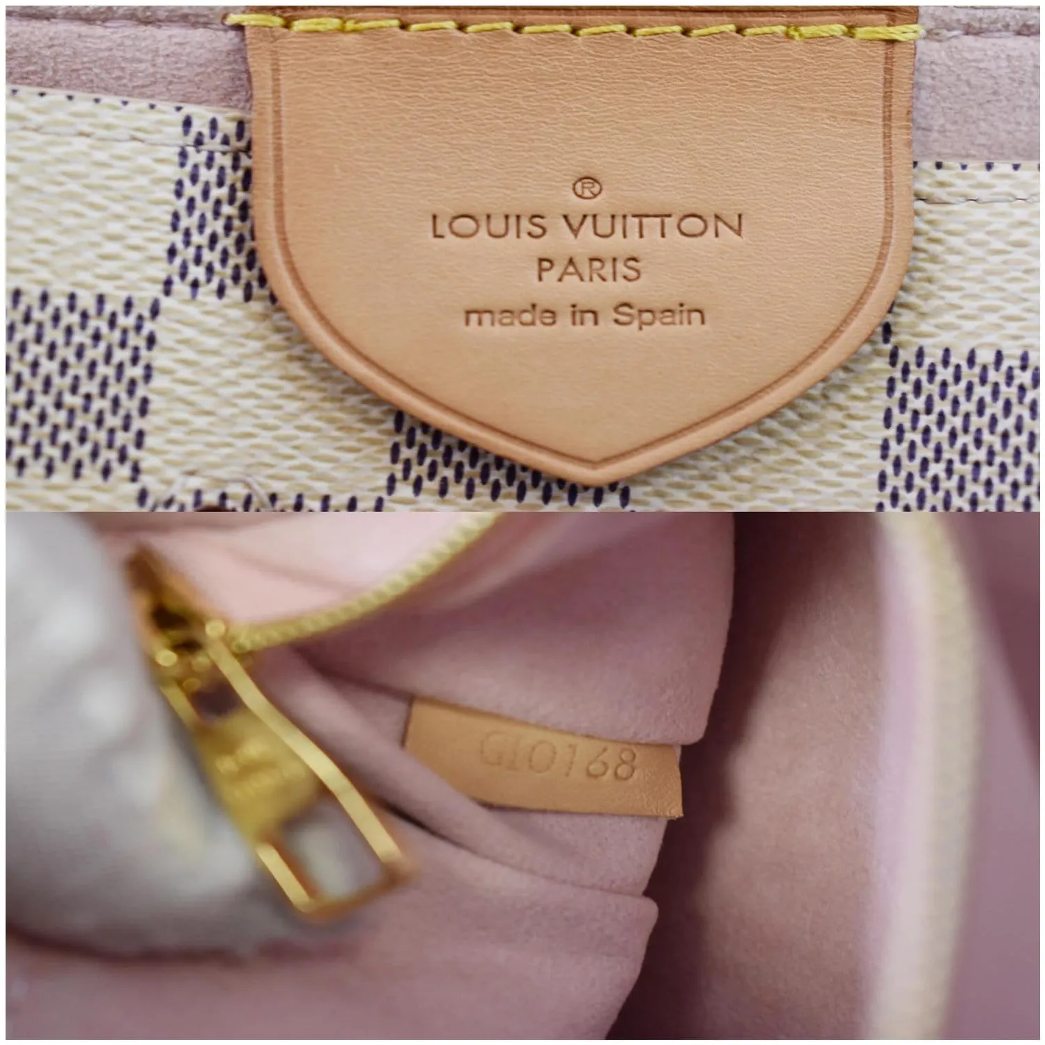 LOUIS VUITTON Girolata Damier Azur Shoulder Bag White