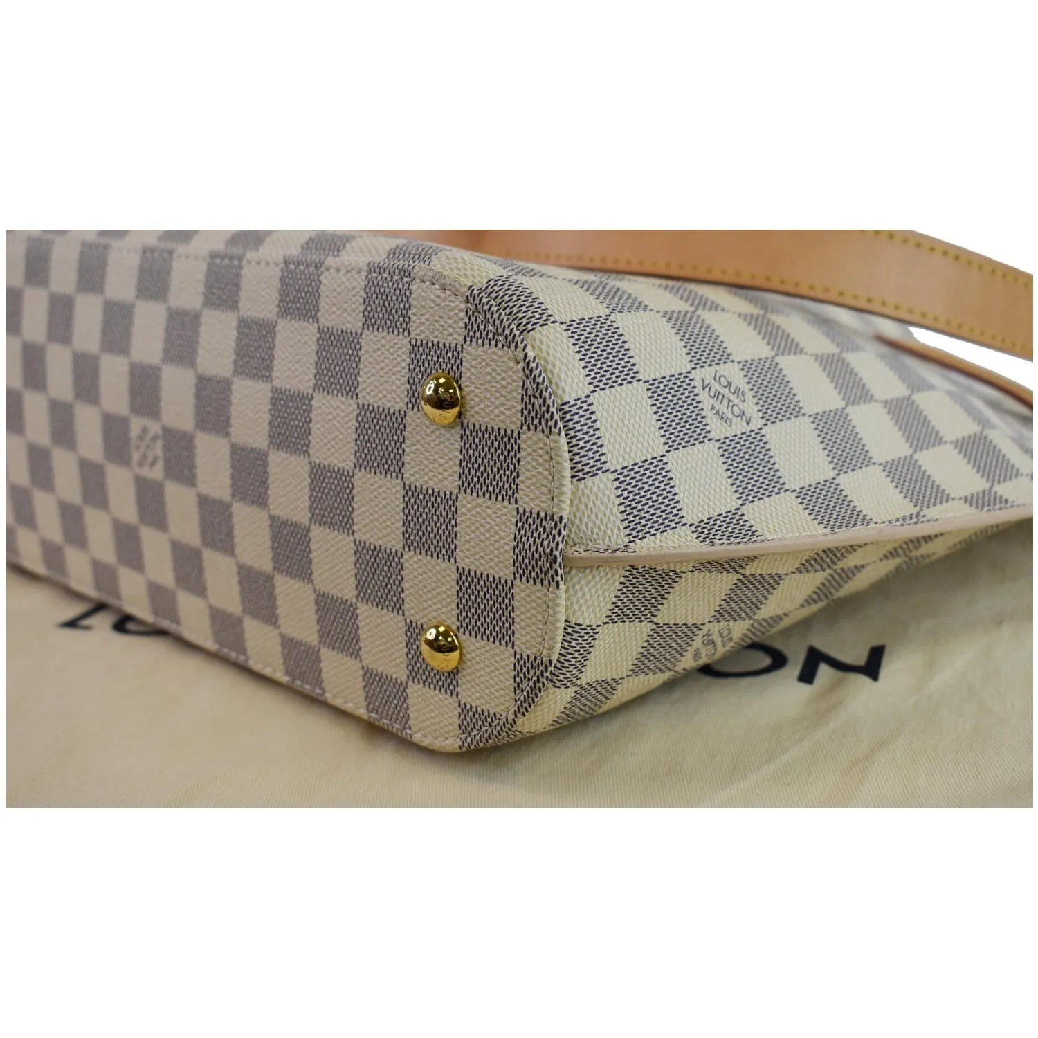 LOUIS VUITTON Girolata Damier Azur Shoulder Bag White