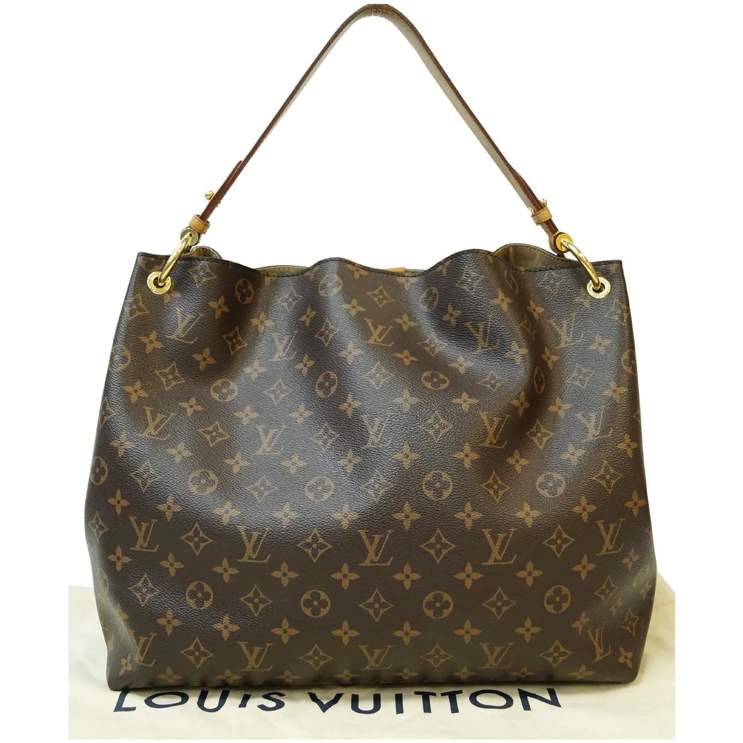 LOUIS VUITTON Graceful MM Monogram Canvas Shoulder Bag Brown