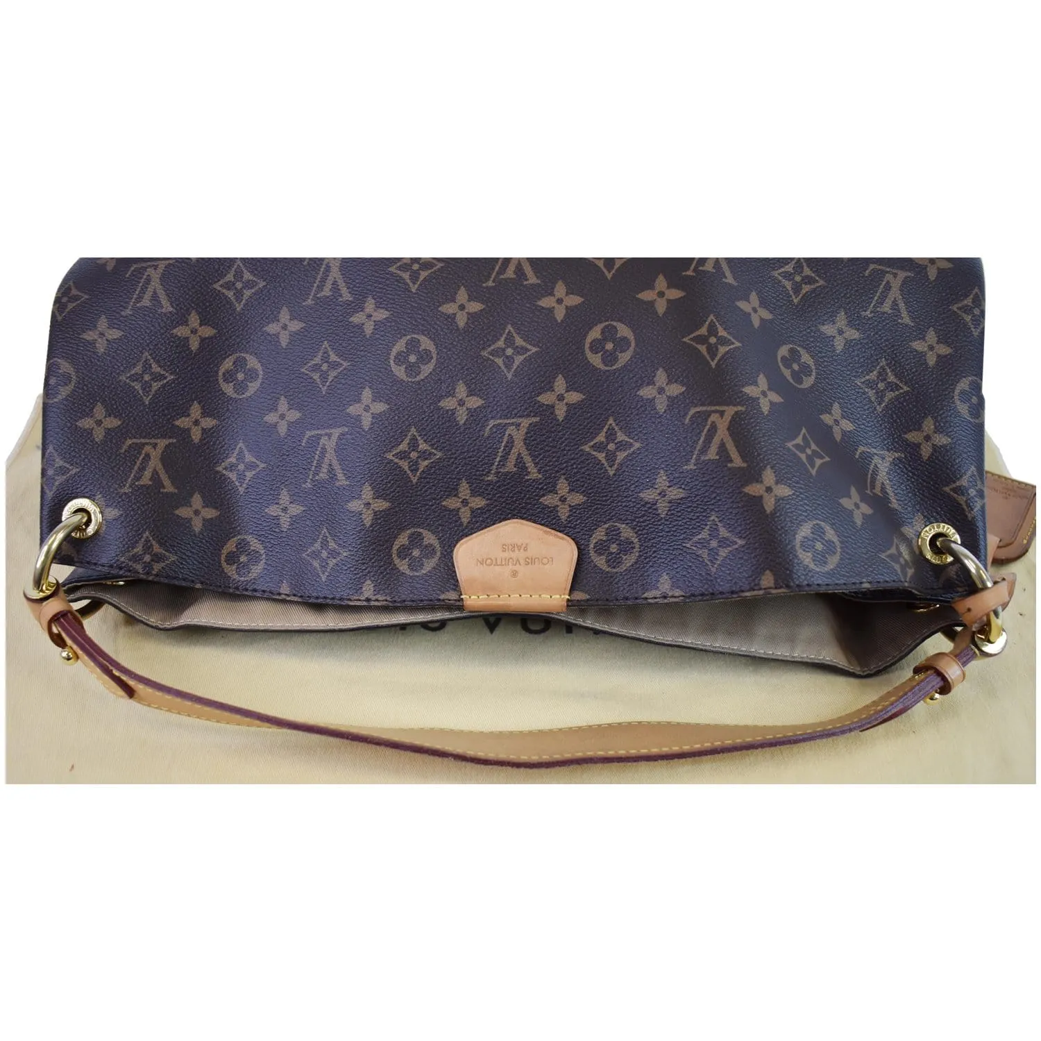 LOUIS VUITTON Graceful MM Monogram Canvas Shoulder Bag Brown