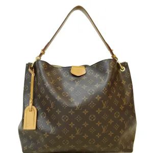 LOUIS VUITTON Graceful MM Monogram Canvas Shoulder Bag Brown