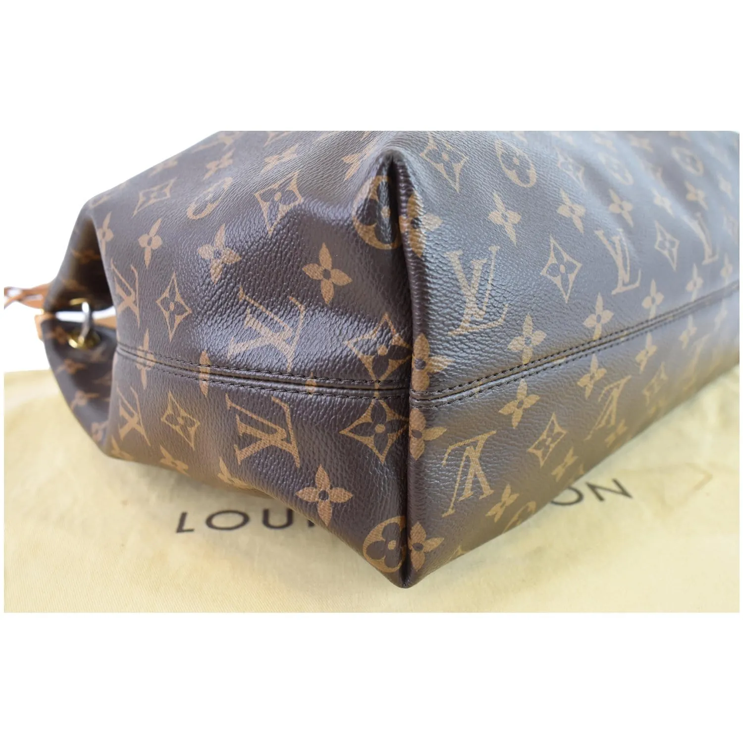 LOUIS VUITTON Graceful MM Monogram Canvas Shoulder Bag Brown