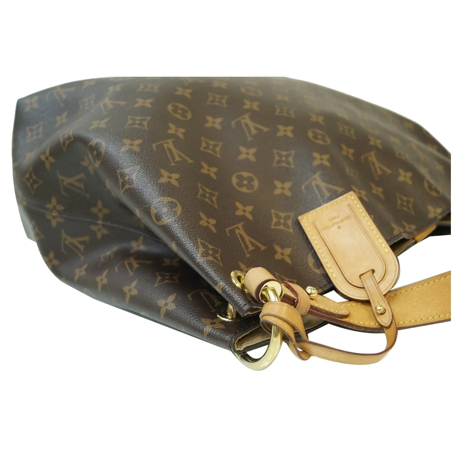 LOUIS VUITTON Graceful MM Monogram Canvas Shoulder Bag Brown