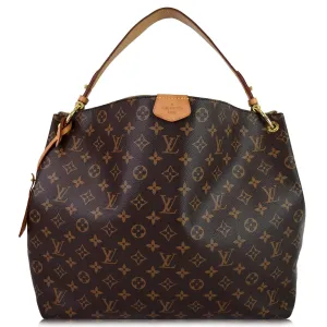 LOUIS VUITTON Graceful MM Monogram Canvas Shoulder Bag Brown