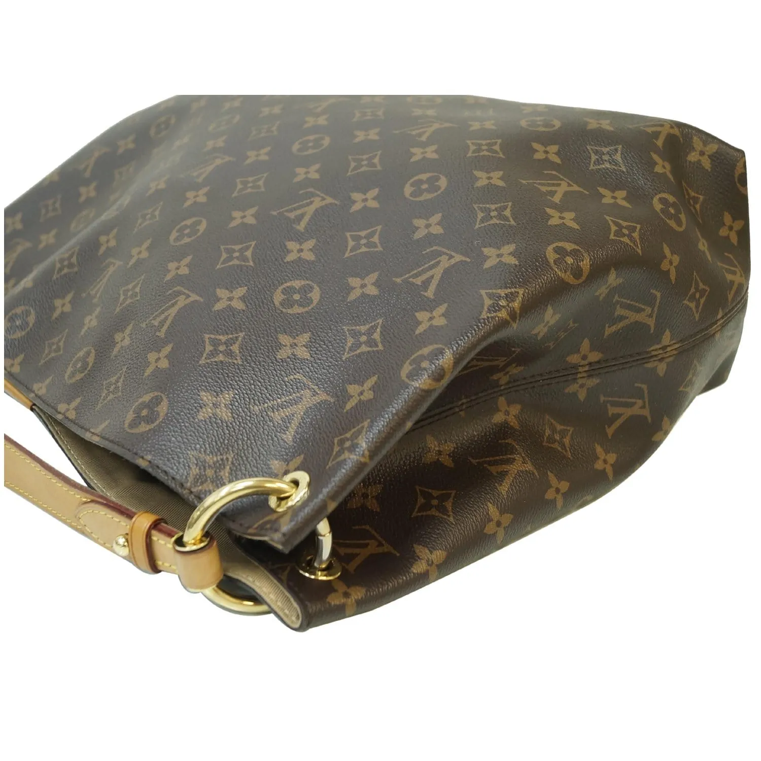 LOUIS VUITTON Graceful MM Monogram Canvas Shoulder Bag Brown