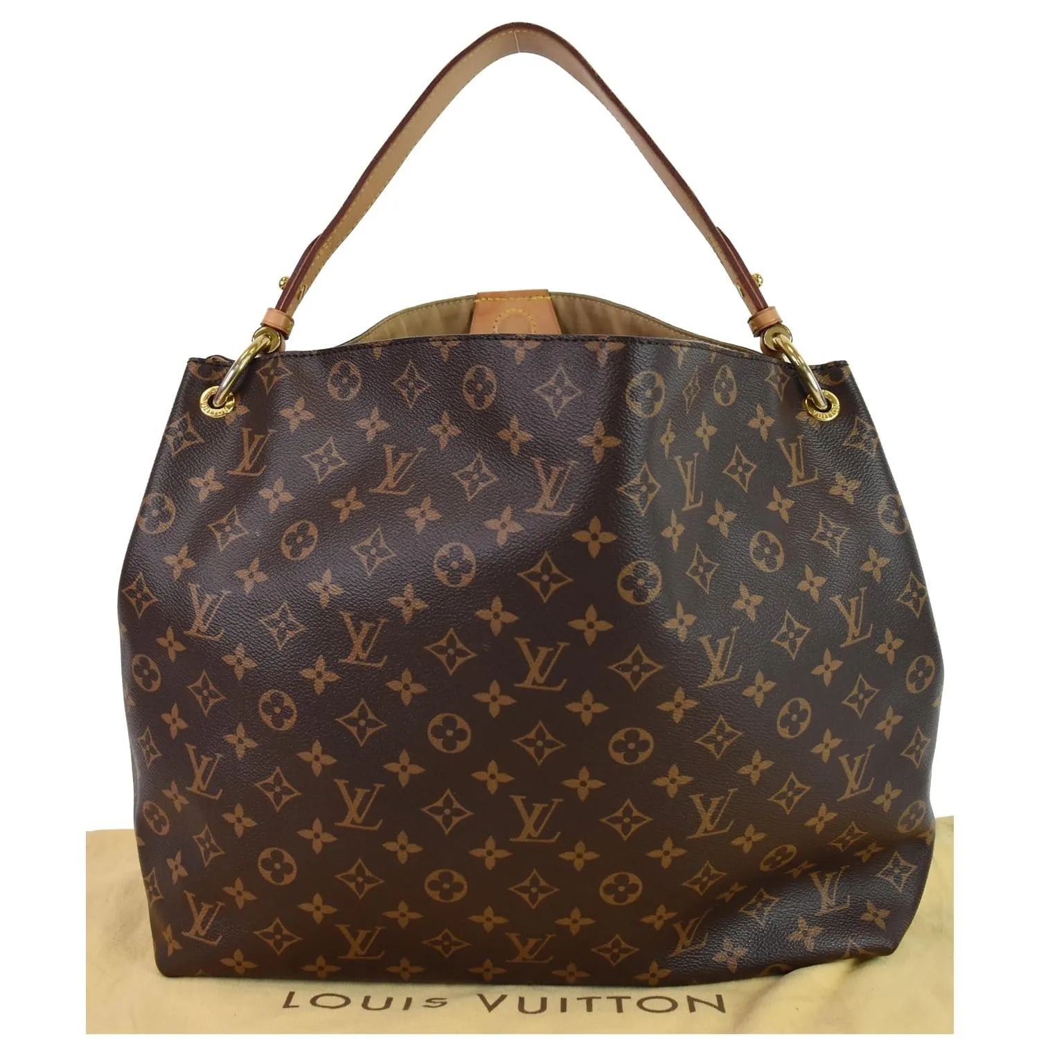LOUIS VUITTON Graceful MM Monogram Canvas Shoulder Bag Brown