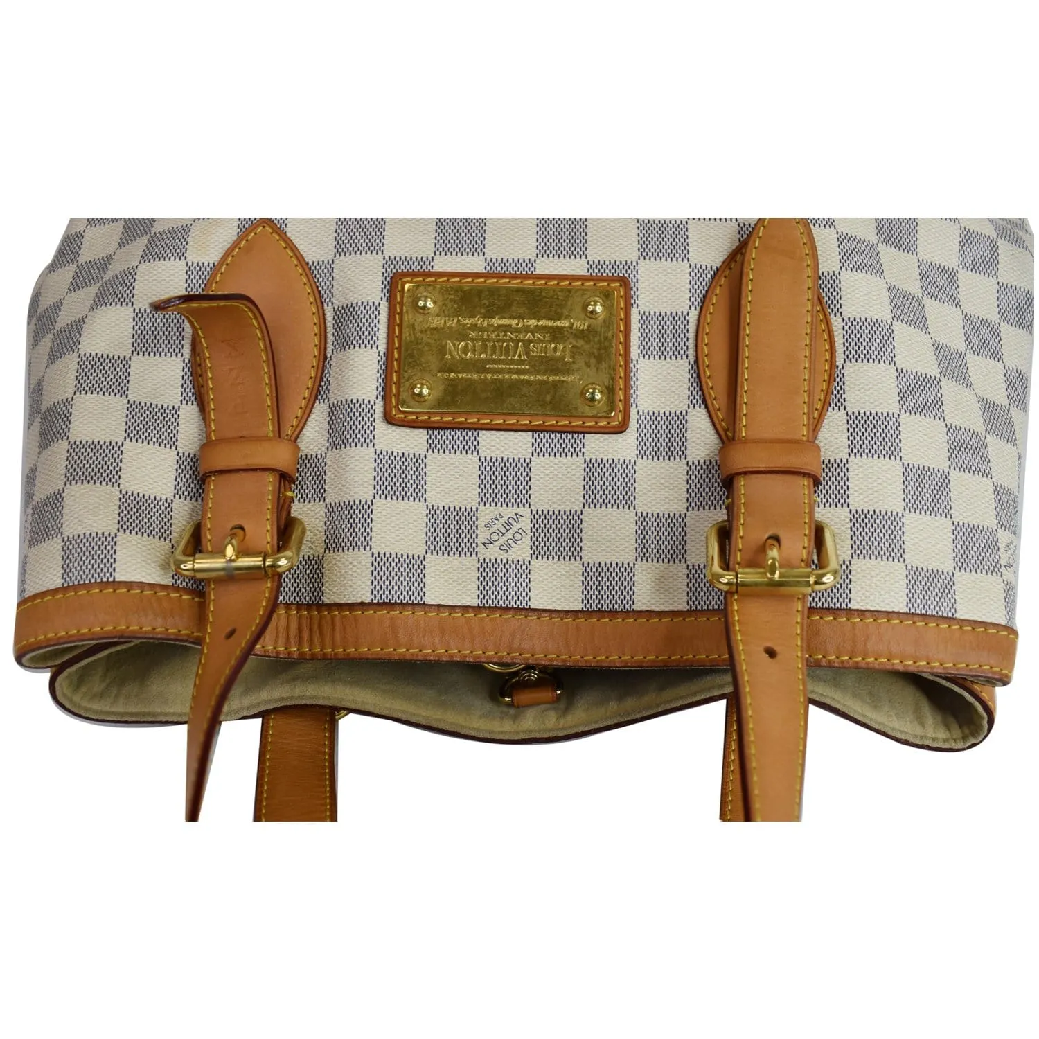 LOUIS VUITTON Hampstead MM Damier Azur Shoulder Bag White - 15% OFF