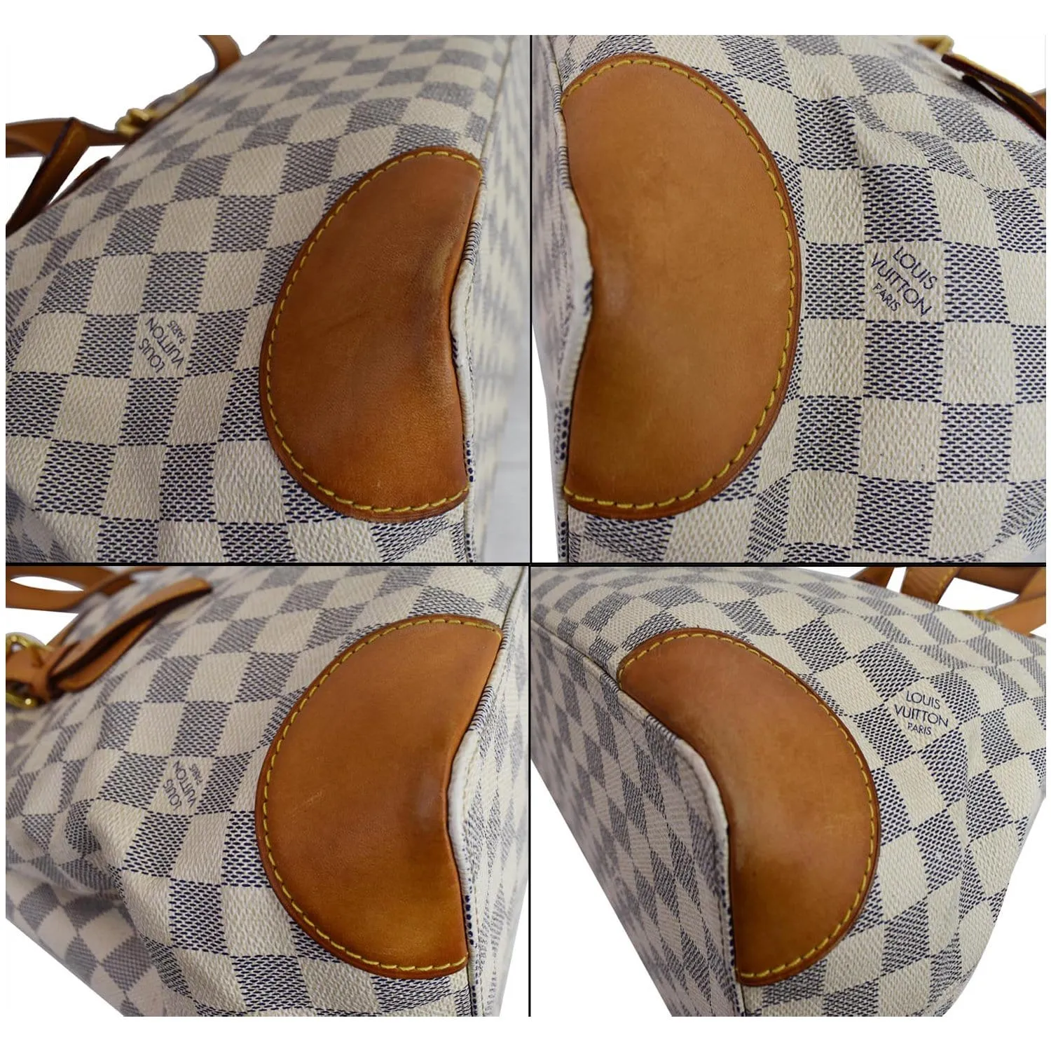 LOUIS VUITTON Hampstead MM Damier Azur Shoulder Bag White - 15% OFF