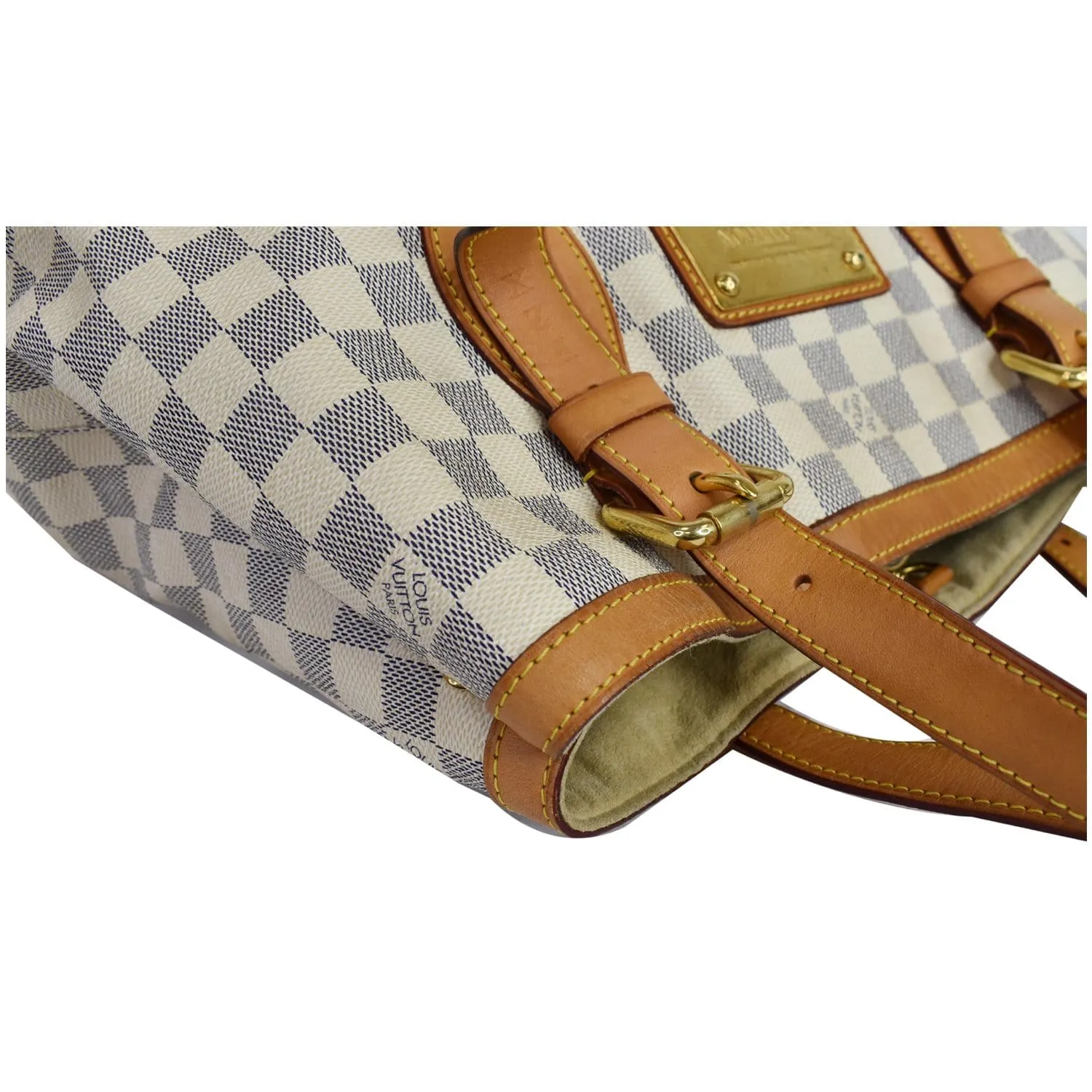 LOUIS VUITTON Hampstead MM Damier Azur Shoulder Bag White - 15% OFF