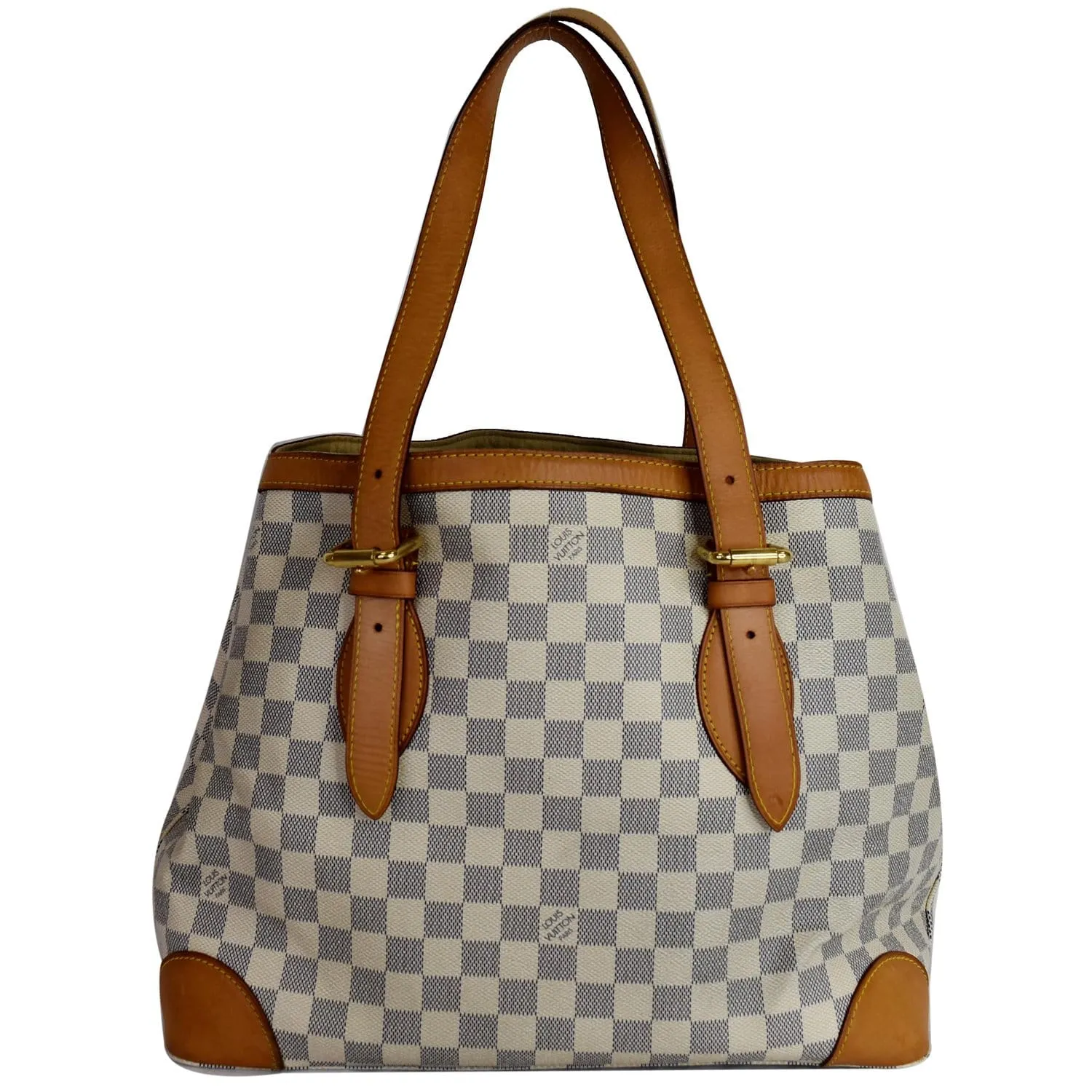 LOUIS VUITTON Hampstead MM Damier Azur Shoulder Bag White - 15% OFF