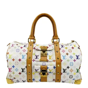LOUIS VUITTON Keepall 45 Monogram Canvas Travel Bag Multicolor
