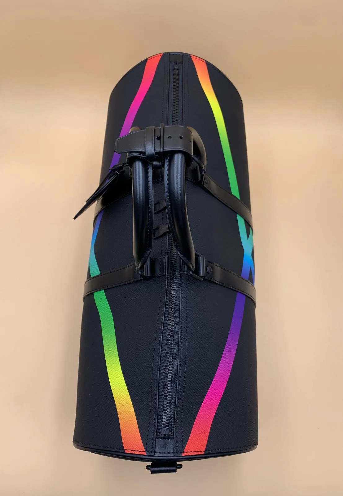 Louis Vuitton | Keepall Bandouliere 50 Black Taiga Rainbow Cross | M30345