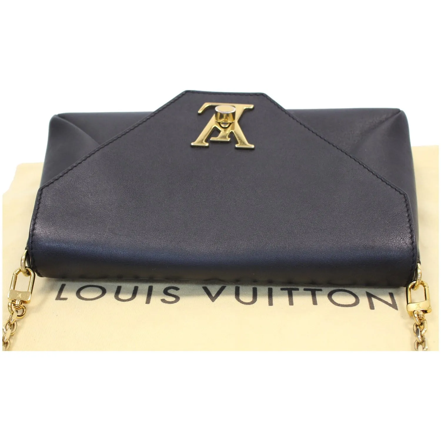 LOUIS VUITTON Love Note Calfskin Leather Shoulder Bag Black