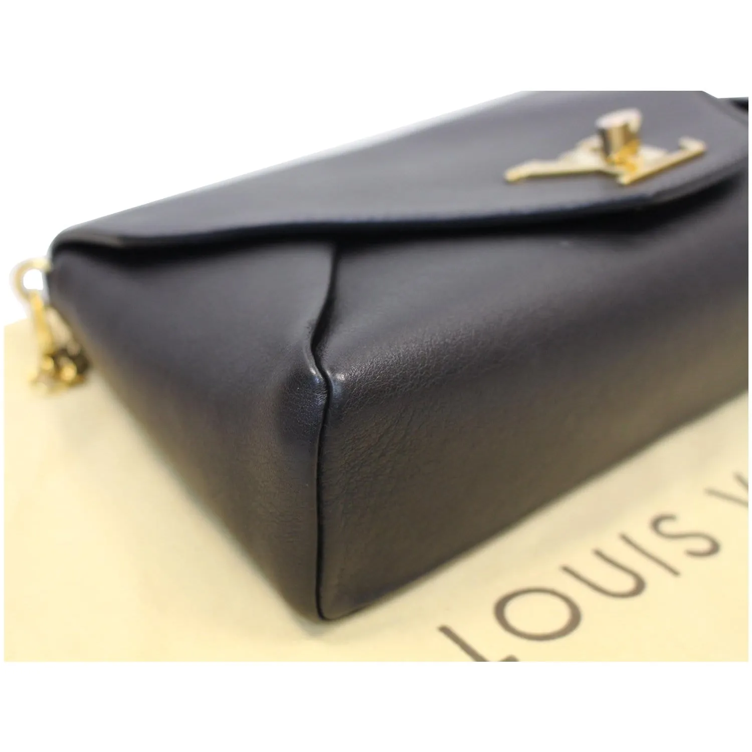 LOUIS VUITTON Love Note Calfskin Leather Shoulder Bag Black
