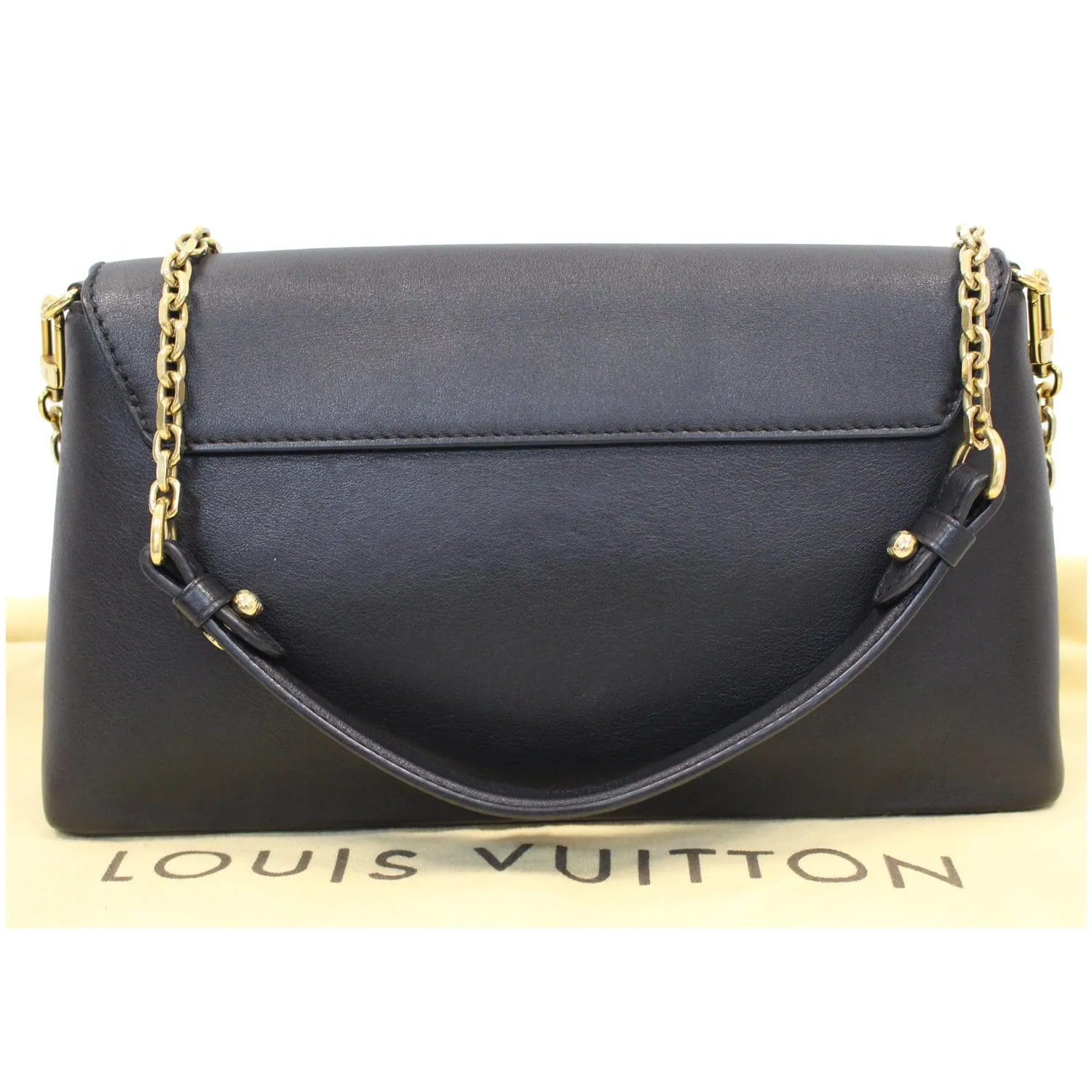 LOUIS VUITTON Love Note Calfskin Leather Shoulder Bag Black