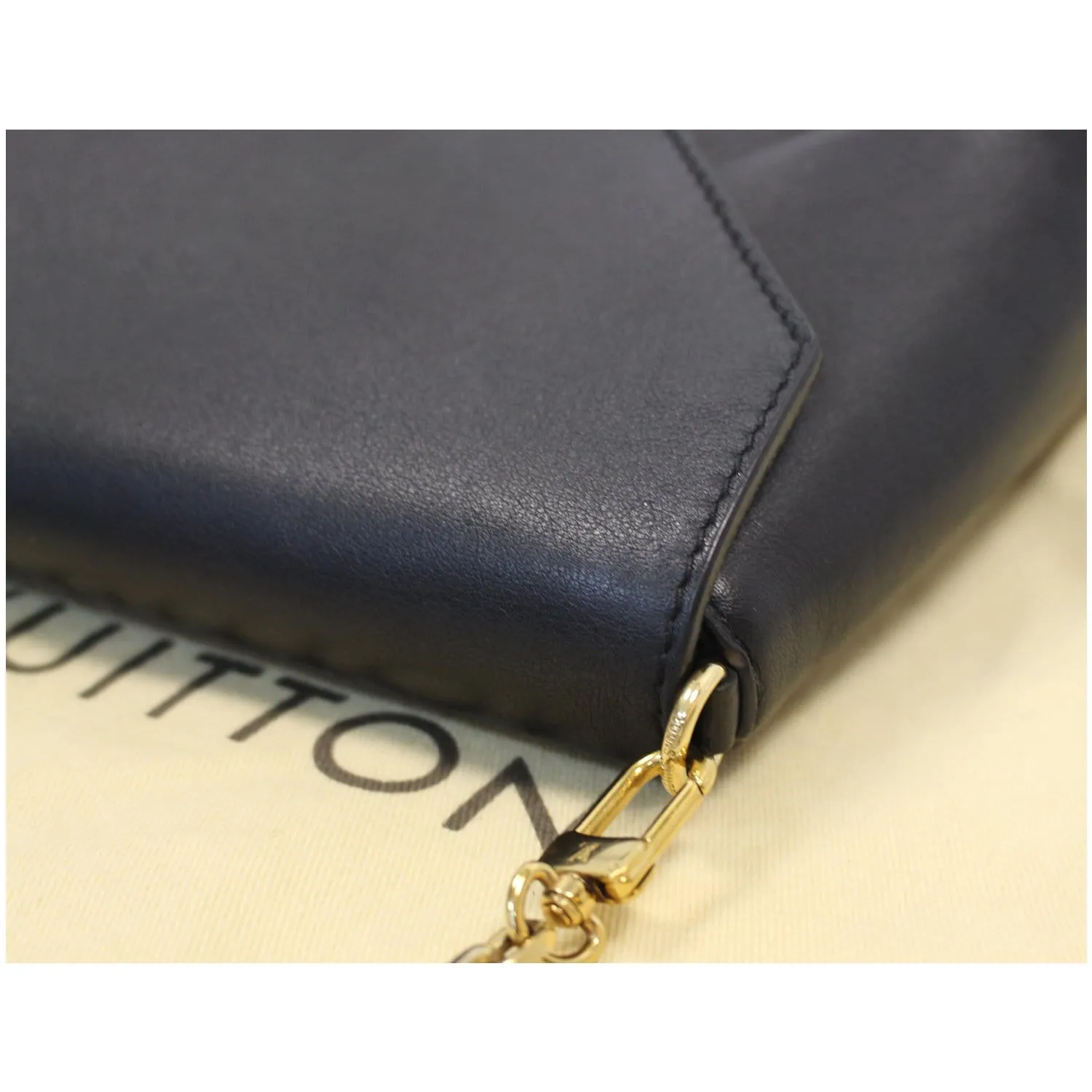 LOUIS VUITTON Love Note Calfskin Leather Shoulder Bag Black
