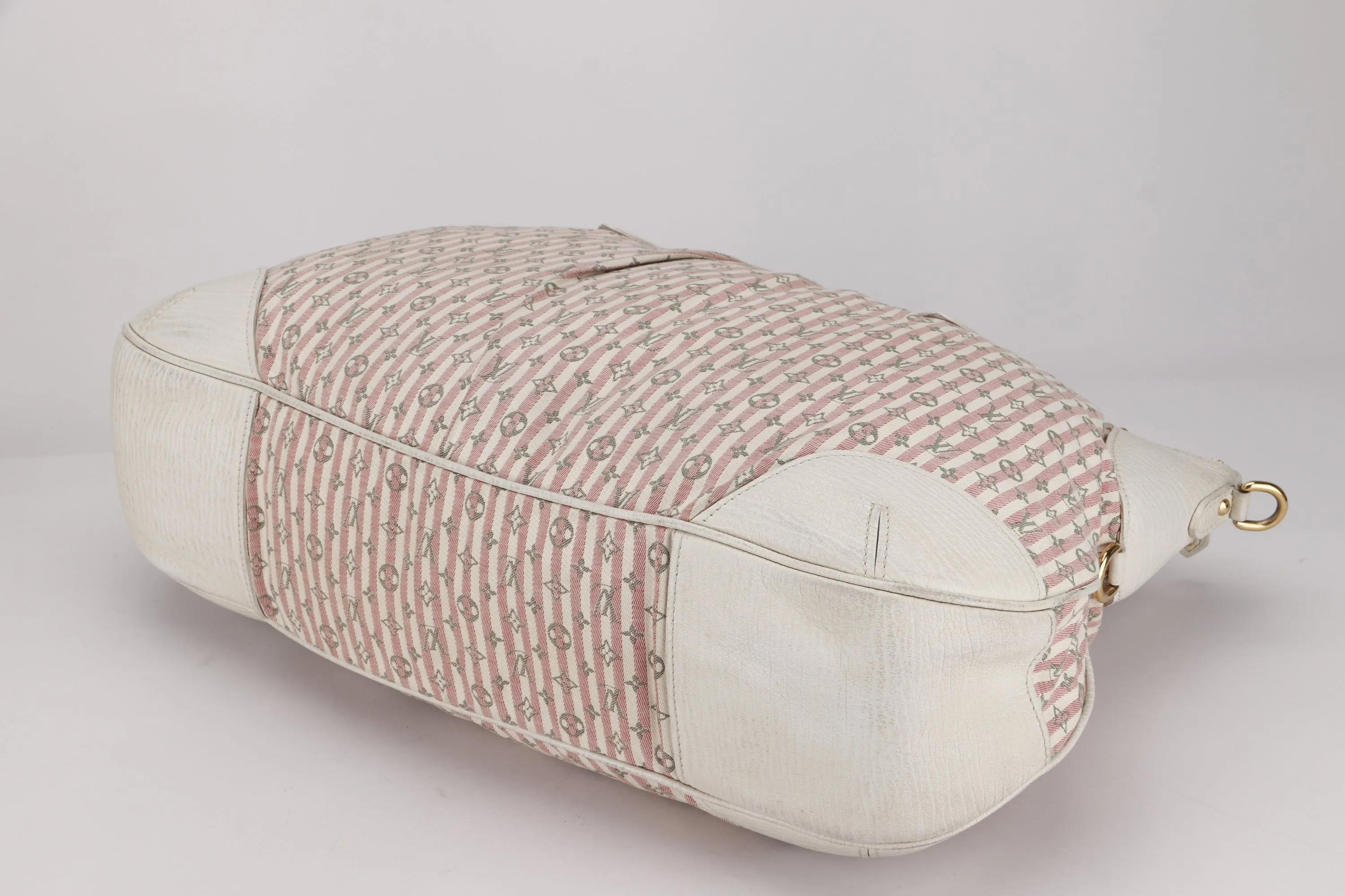LOUIS VUITTON MINI LIN PINK CANVAS TWO WAY USE SHOULDER BAG, WITH STRAP & DUST COVER