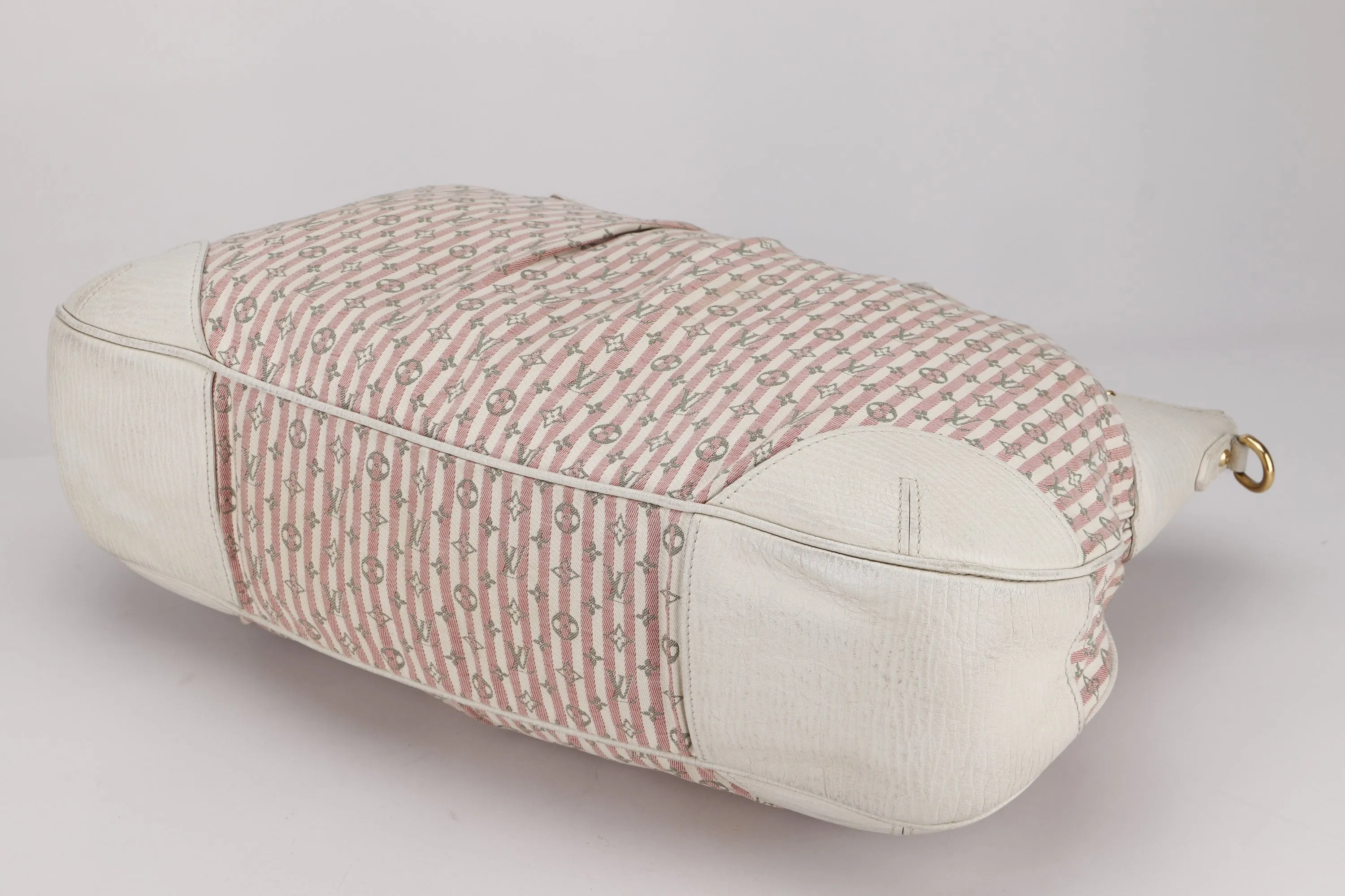 LOUIS VUITTON MINI LIN PINK CANVAS TWO WAY USE SHOULDER BAG, WITH STRAP & DUST COVER