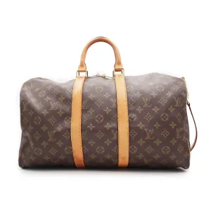 Louis Vuitton Monogram Canvas Keepall 45 Bandouliere Travel Bag VI0930
