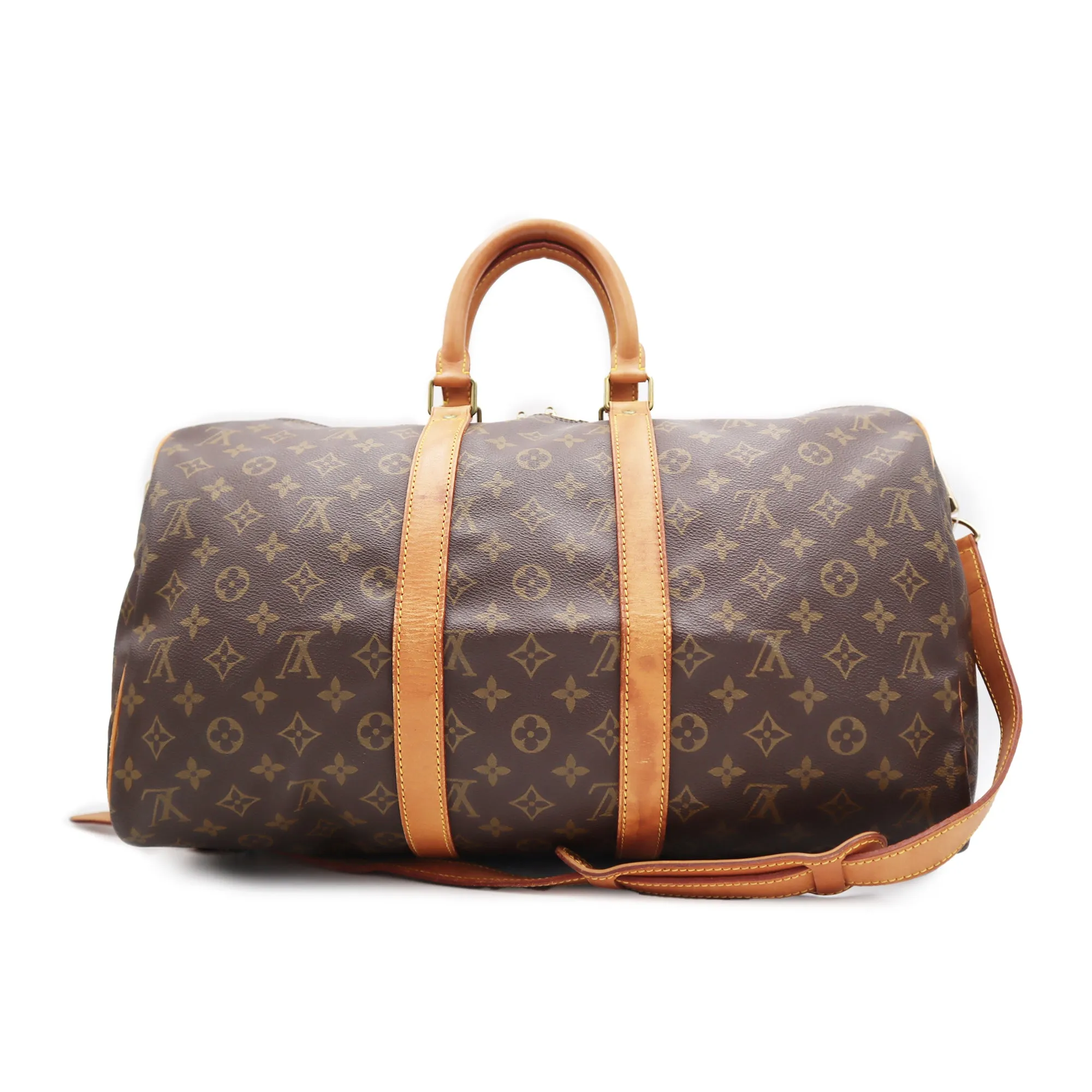 Louis Vuitton Monogram Canvas Keepall 45 Bandouliere Travel Bag VI0930