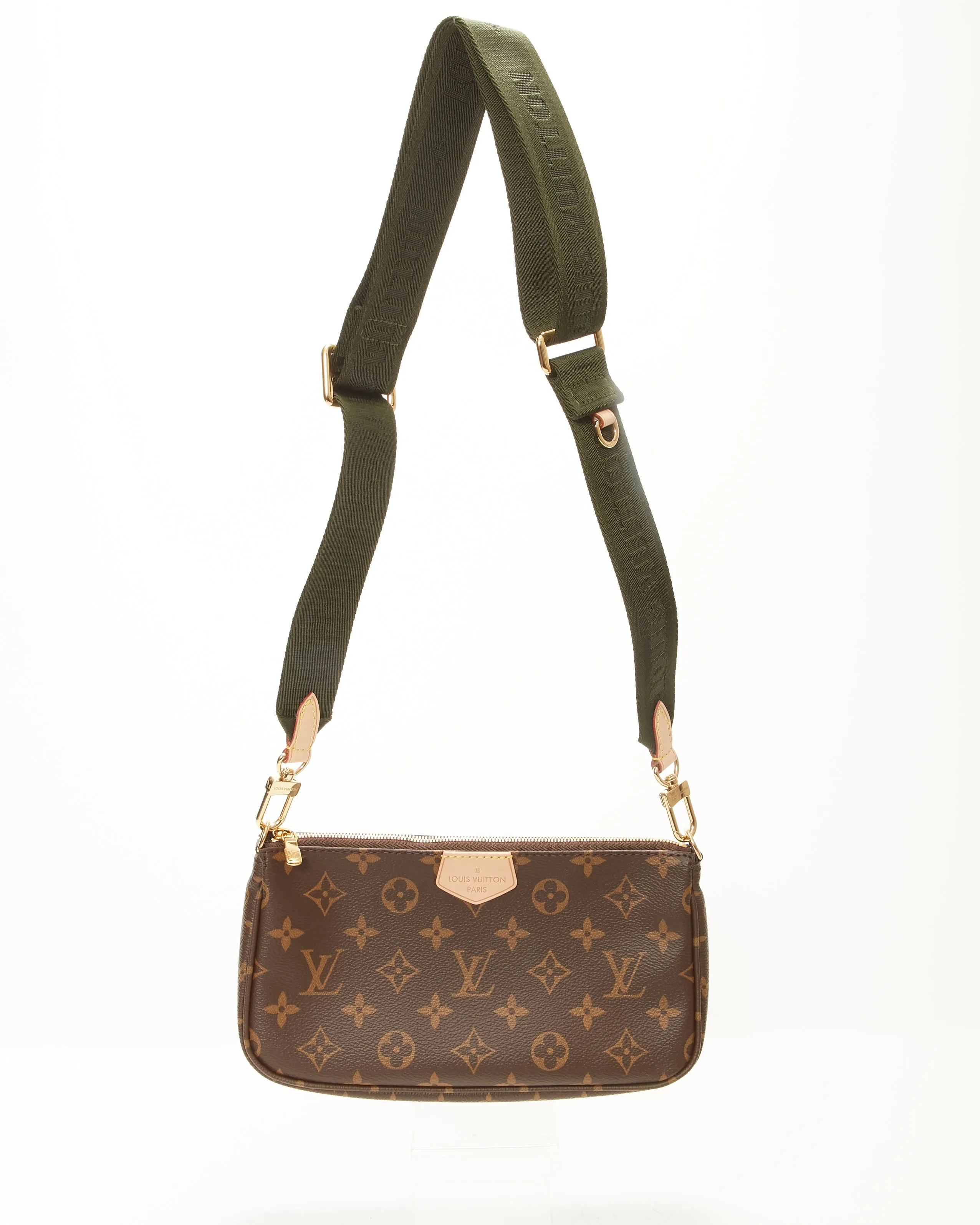 Louis Vuitton Monogram Canvas Khaki Multi Pochette Bag