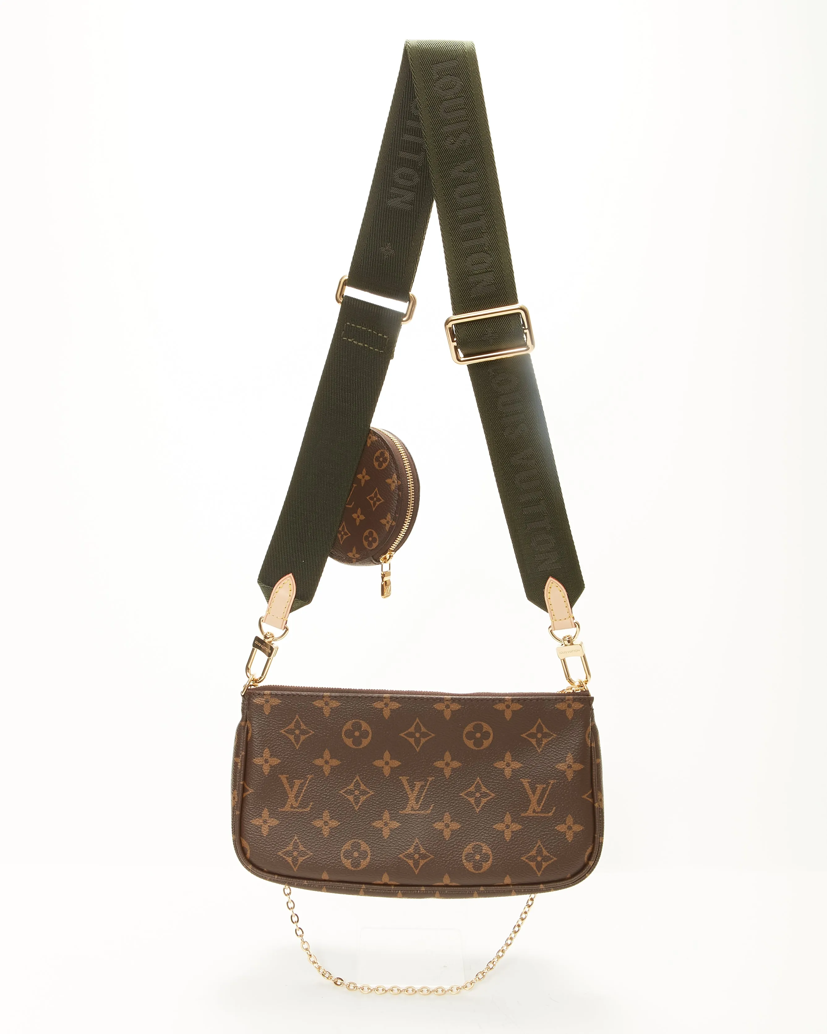 Louis Vuitton Monogram Canvas Khaki Multi Pochette Bag