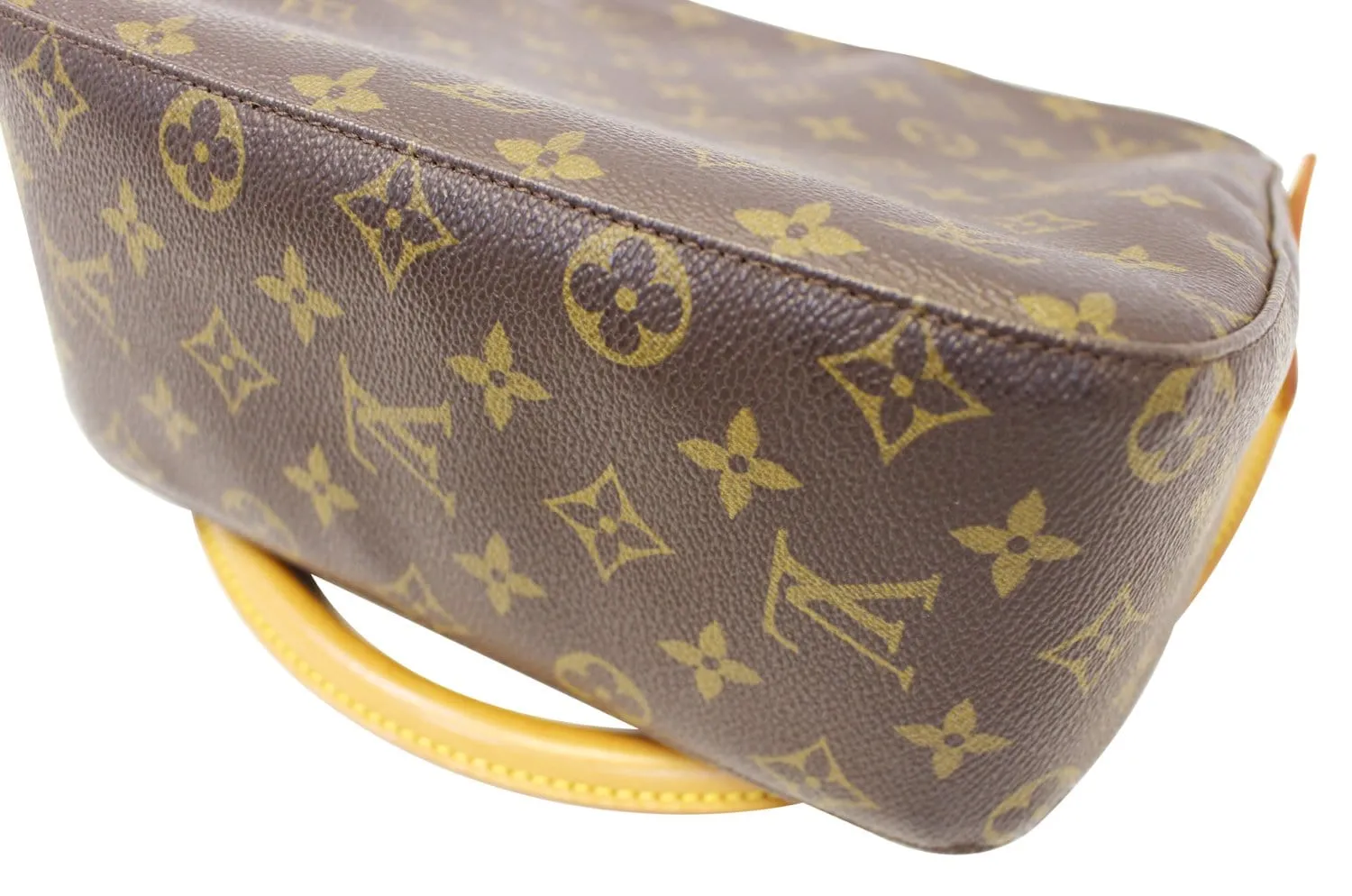 LOUIS VUITTON Monogram Canvas Looping MM Brown Shoulder Bag