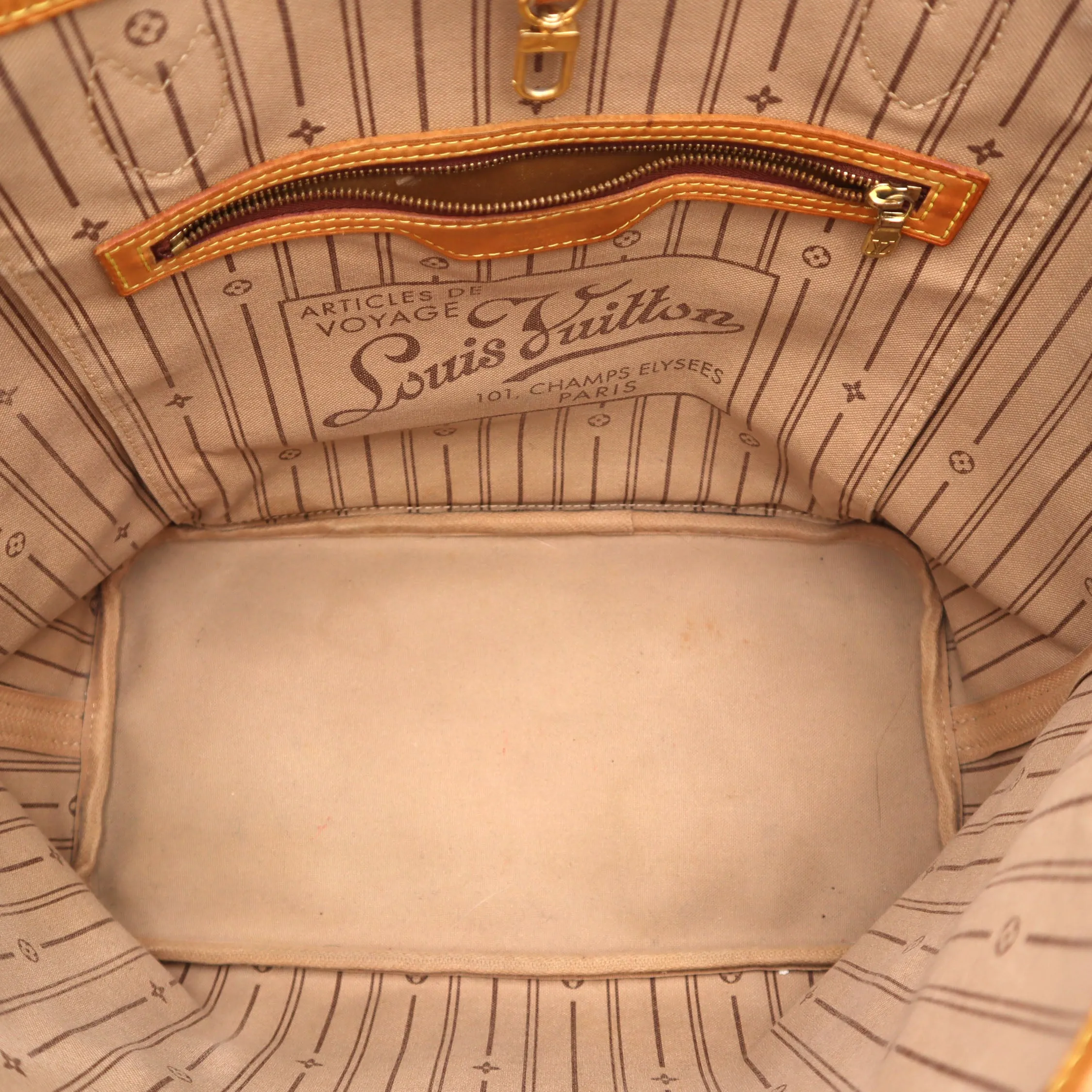 Louis Vuitton Monogram Canvas Neverfull MM Tote Bag FL0123