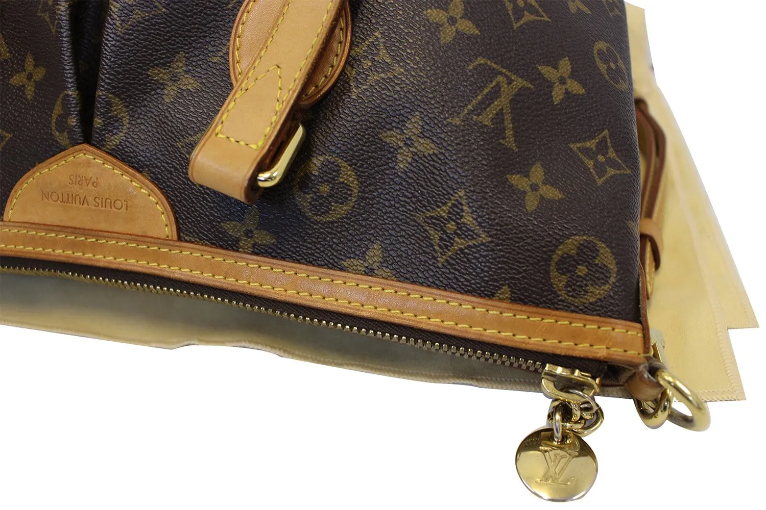 LOUIS VUITTON Monogram Canvas Palermo PM Brown Shoulder Bag