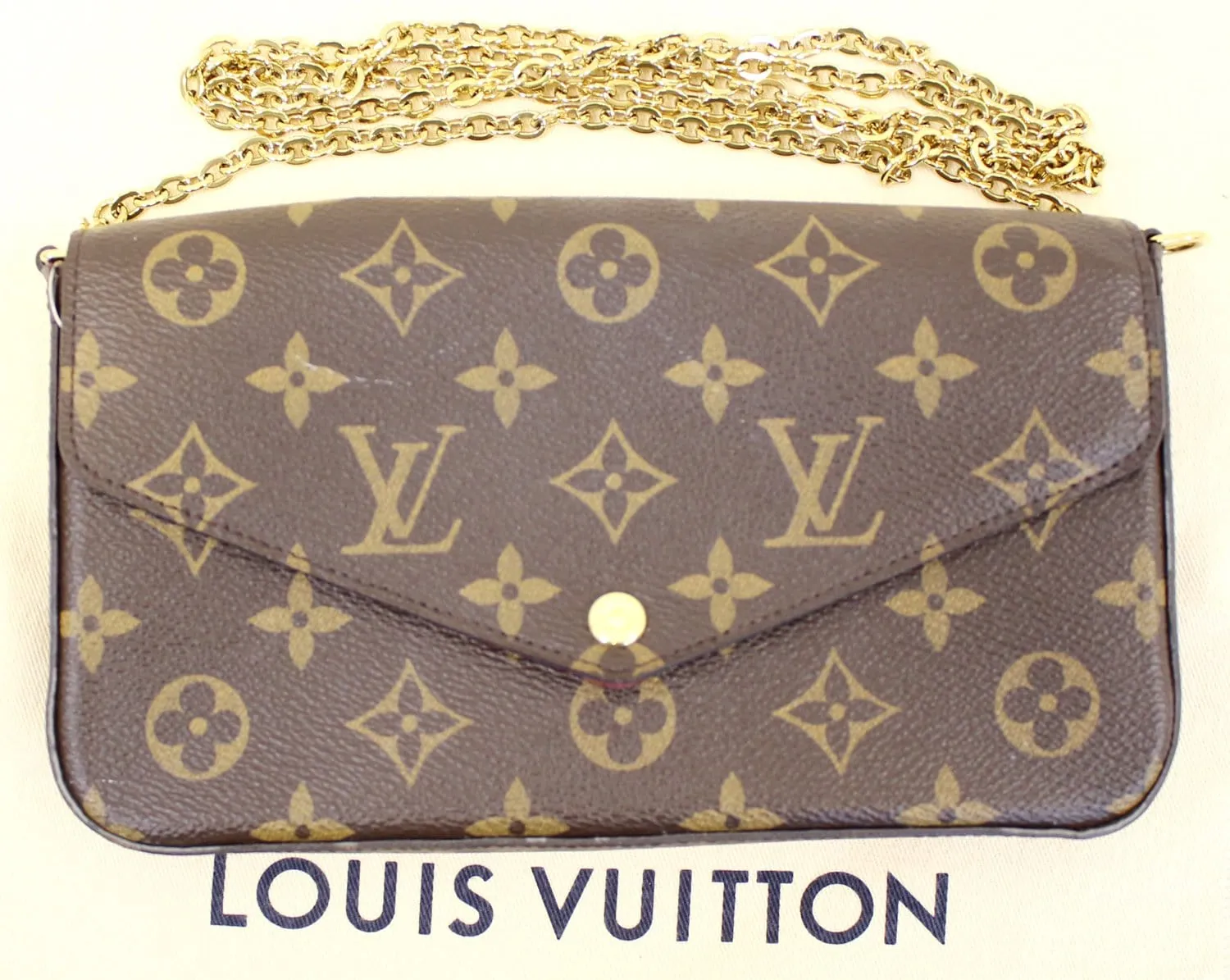 LOUIS VUITTON Monogram Canvas Pochette Felicie Crossbody Bag