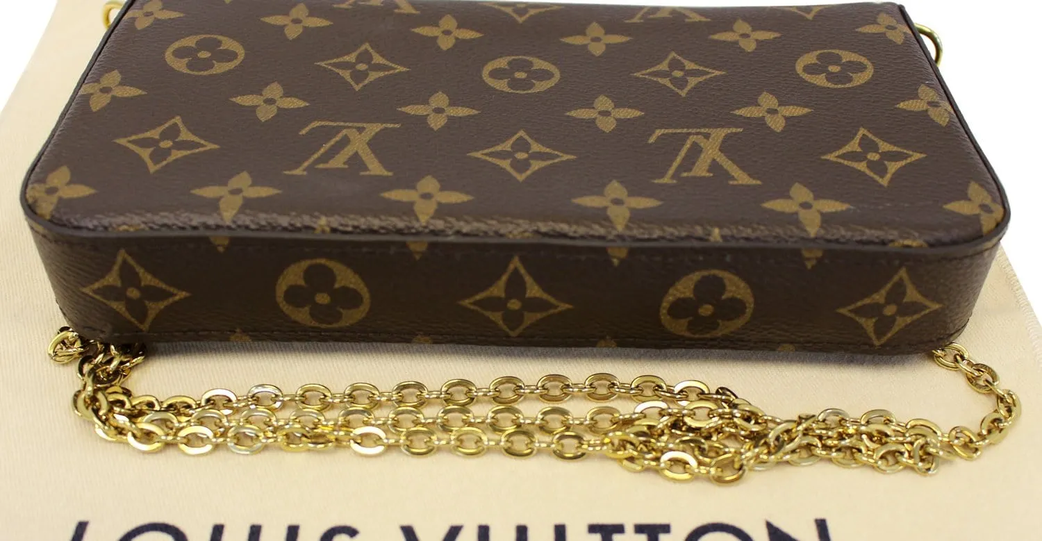 LOUIS VUITTON Monogram Canvas Pochette Felicie Crossbody Bag