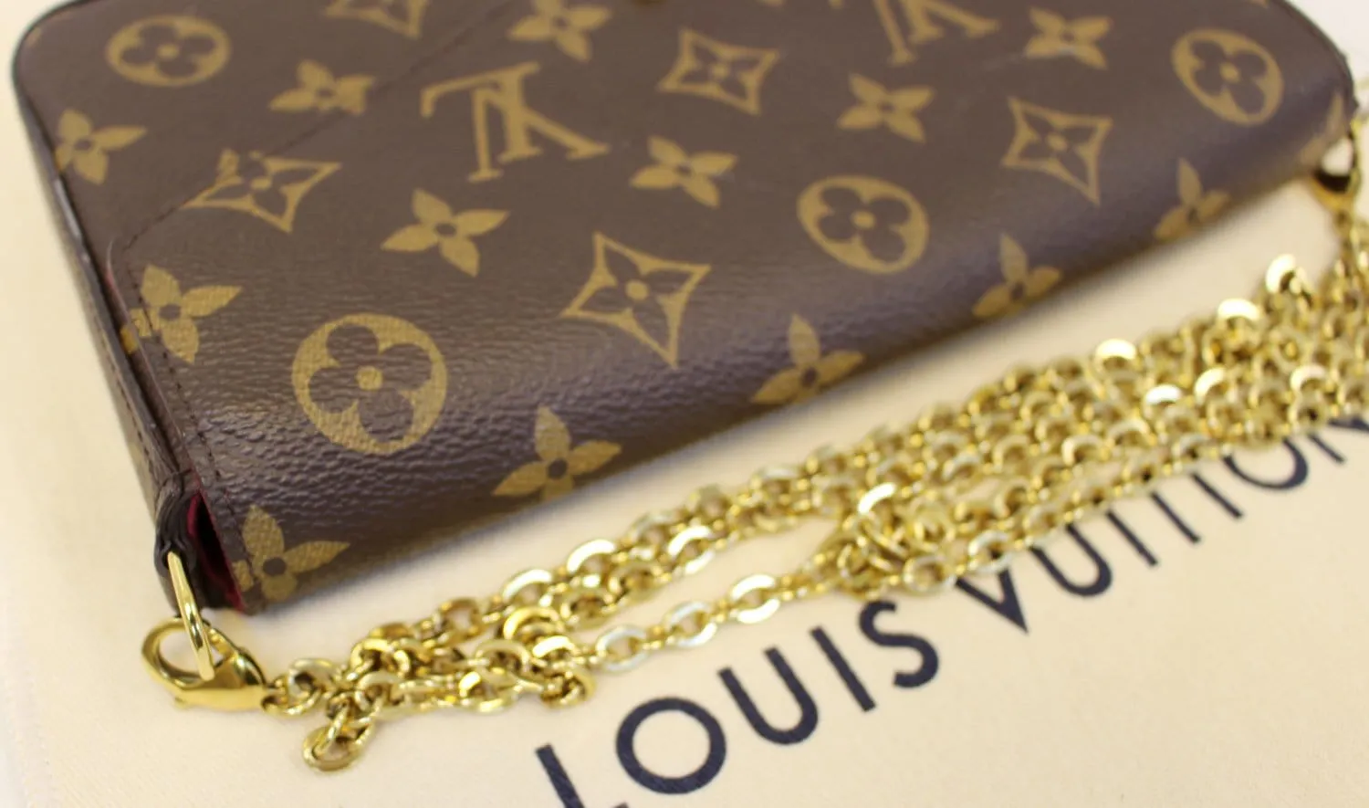 LOUIS VUITTON Monogram Canvas Pochette Felicie Crossbody Bag