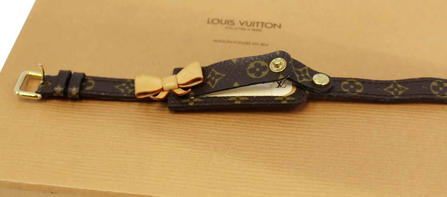 LOUIS VUITTON Monogram Canvas Porto Address Bracelet Size 8 - Last Call