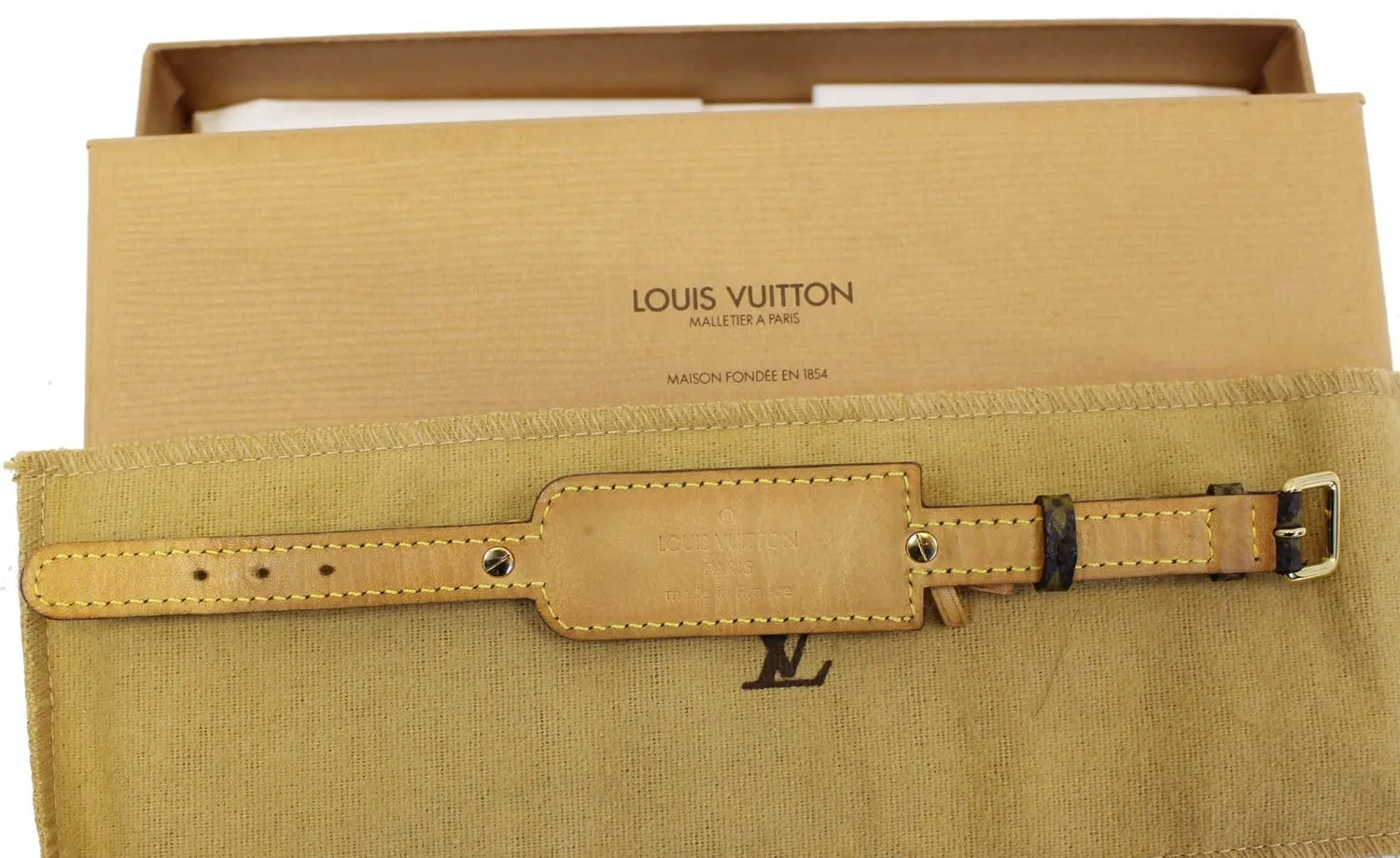 LOUIS VUITTON Monogram Canvas Porto Address Bracelet Size 8 - Last Call