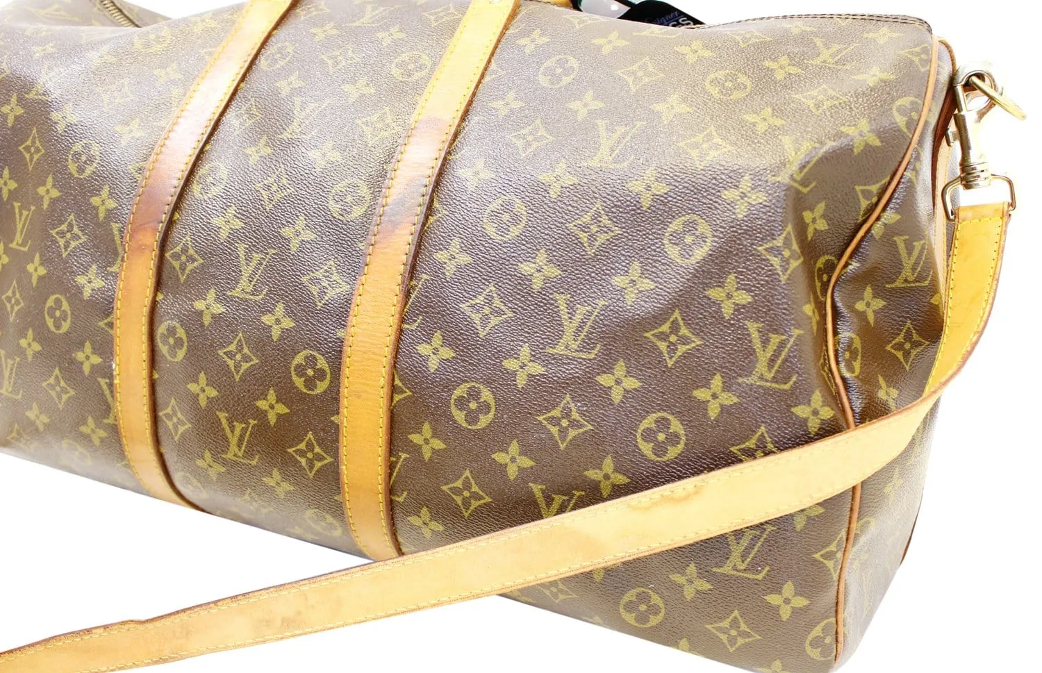 LOUIS VUITTON Monogram Keepall Bandouliere 55 Boston Bag